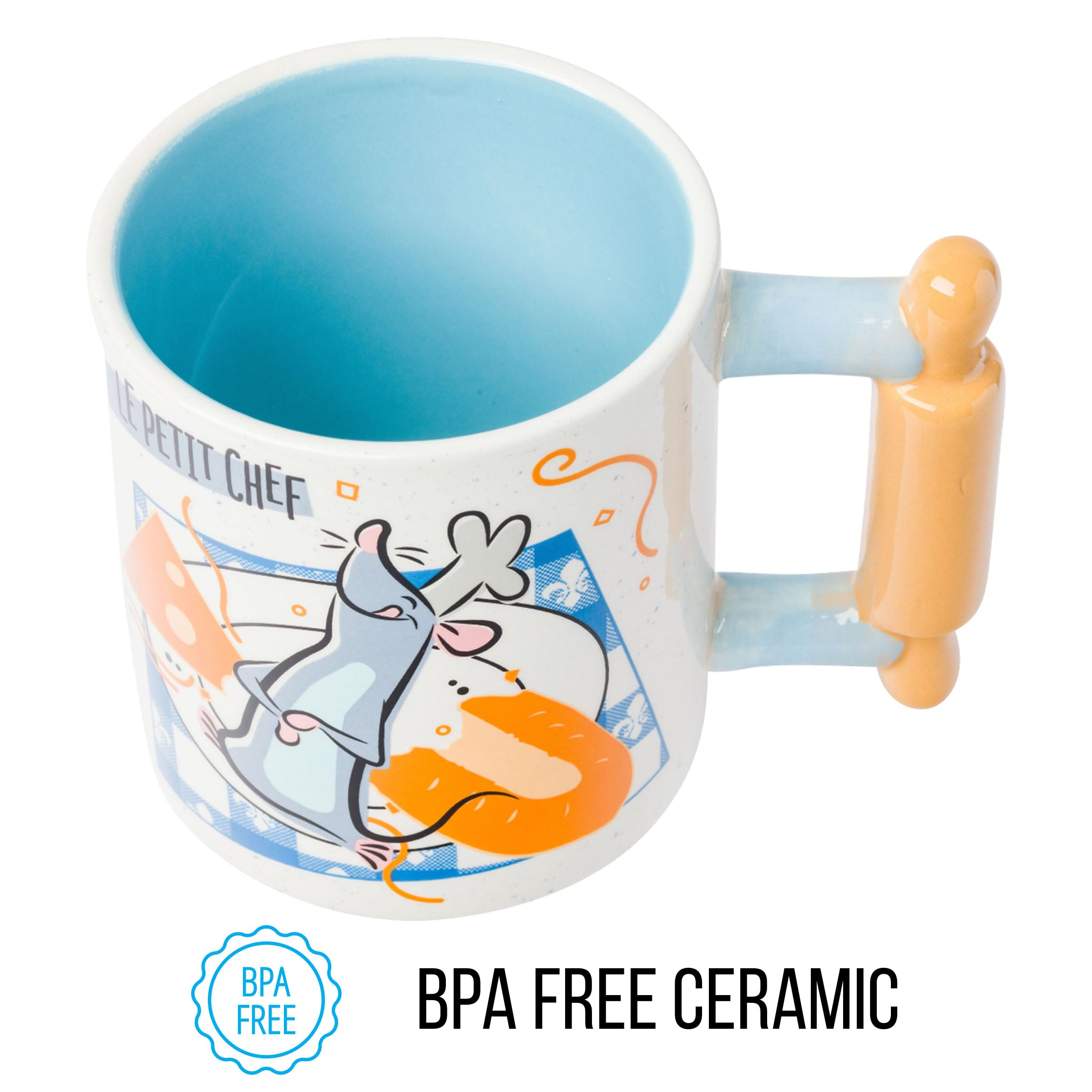 Silver Buffalo Ceramic Mug, 20oz, Ratatouille Little Chef Design, Model RAT611E5