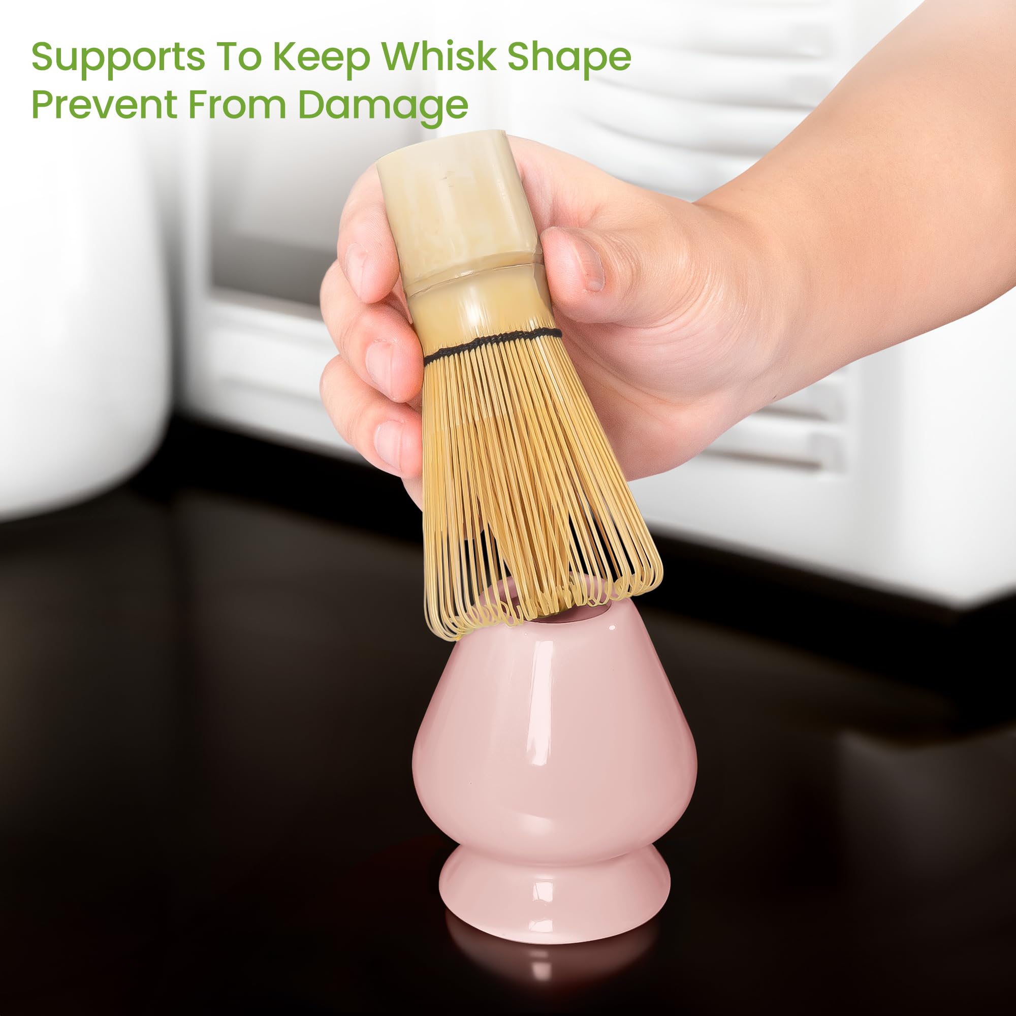 Matcha Whisk Set And Bowl, Matcha Making Kit Whisk, Bowl With Spout, Sifter, Ceramic Whisk Holder, Spoon Japanese Tea Powder Sta