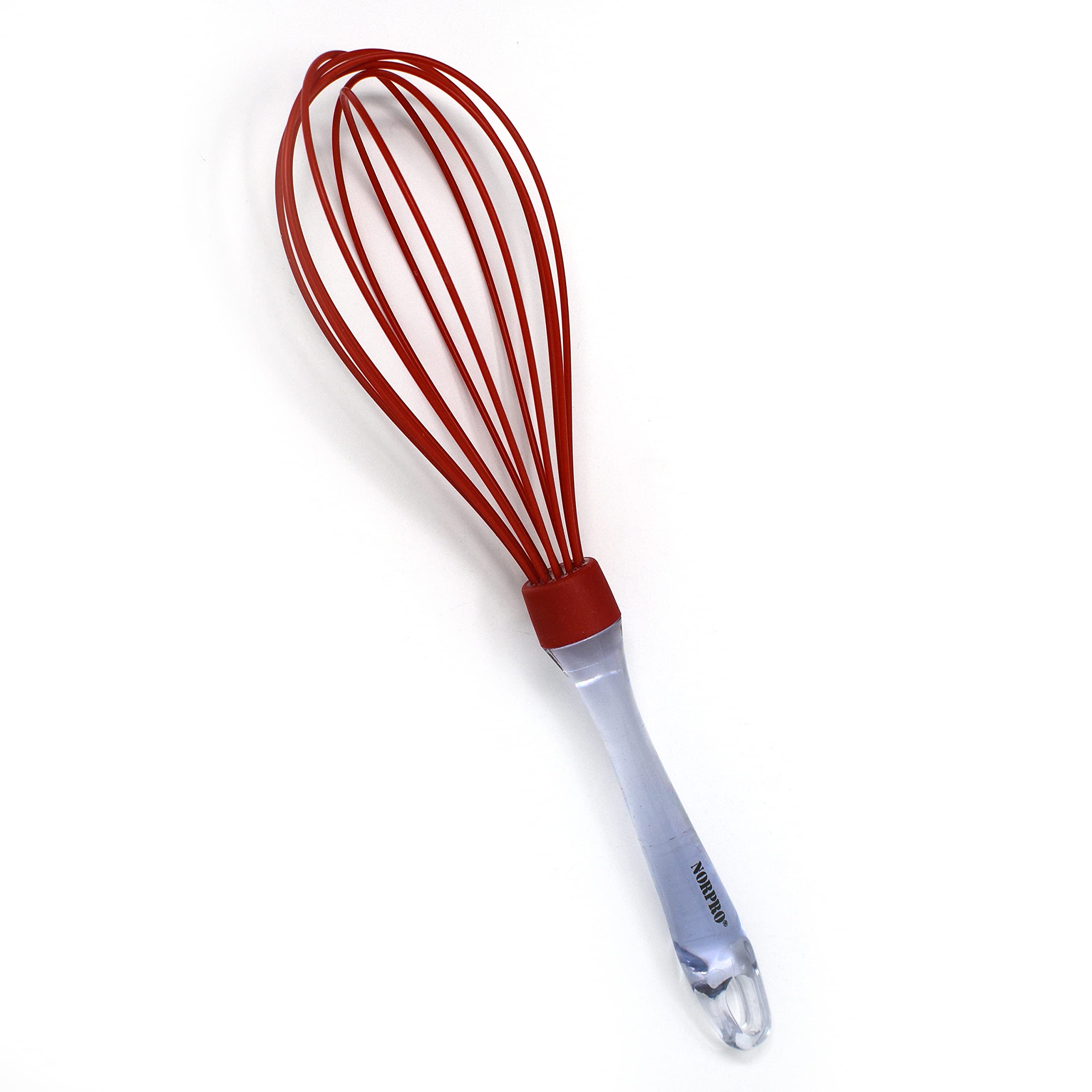Norpro Silicone Whisk, Red, One Size, As Shown
