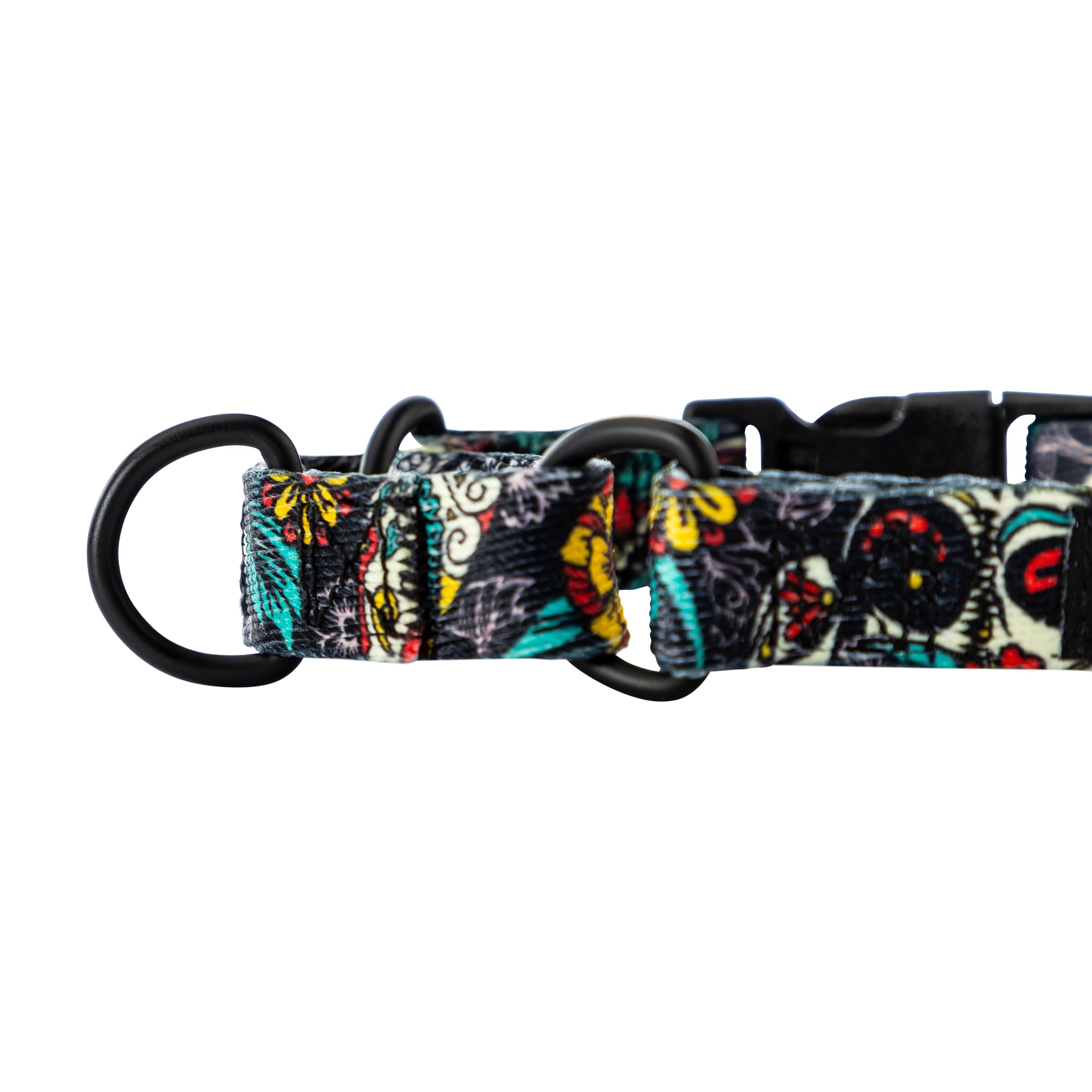 Wolfgang Man  Beast Premium Martingale Dog Collar For Small Medium Large Dogs, Made In Usa, Losmuertos Print, Large (1 Inch X 18