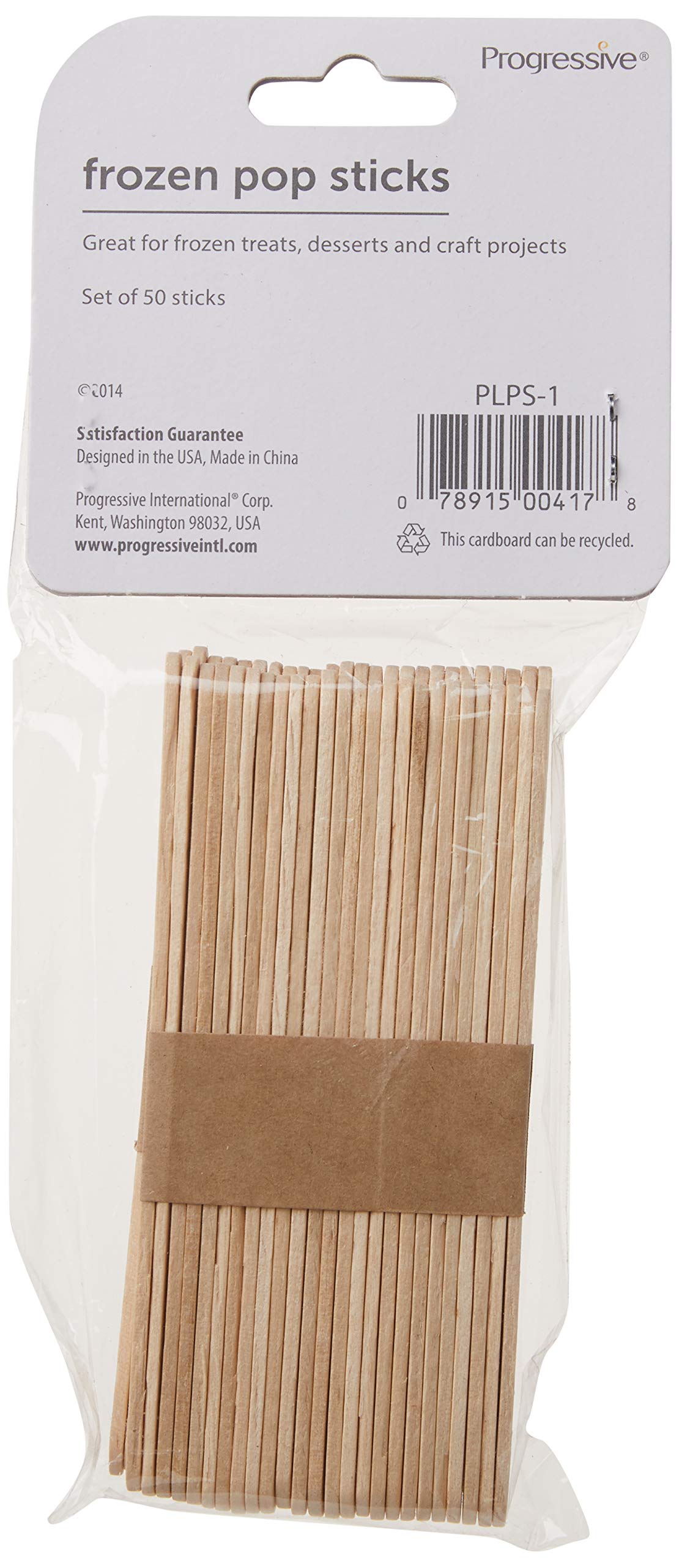 Prepworks By Progressive Wood Freezer Pop Sticks - 50 Count