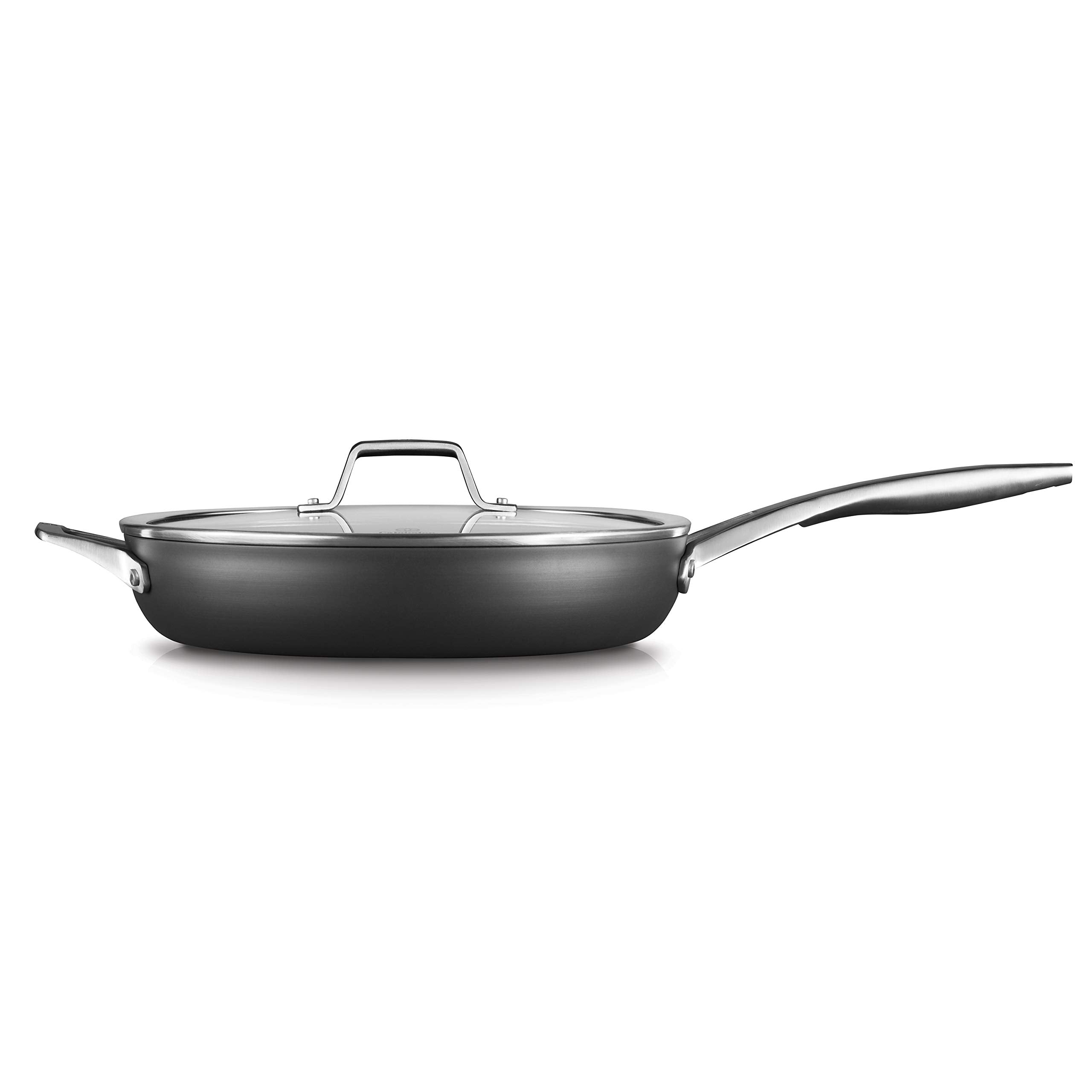 Calphalon Premier Hard-Anodized Nonstick Cookware, 12-Inch Fry Pan With Cover