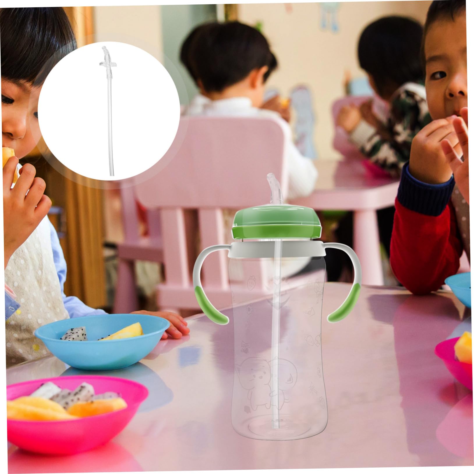 1 Set Water Bottles Silicone Straws For Silicone Smoothie Straws Liquid Silicone Wear-Resistant Straw Washable Water Bottle Stra