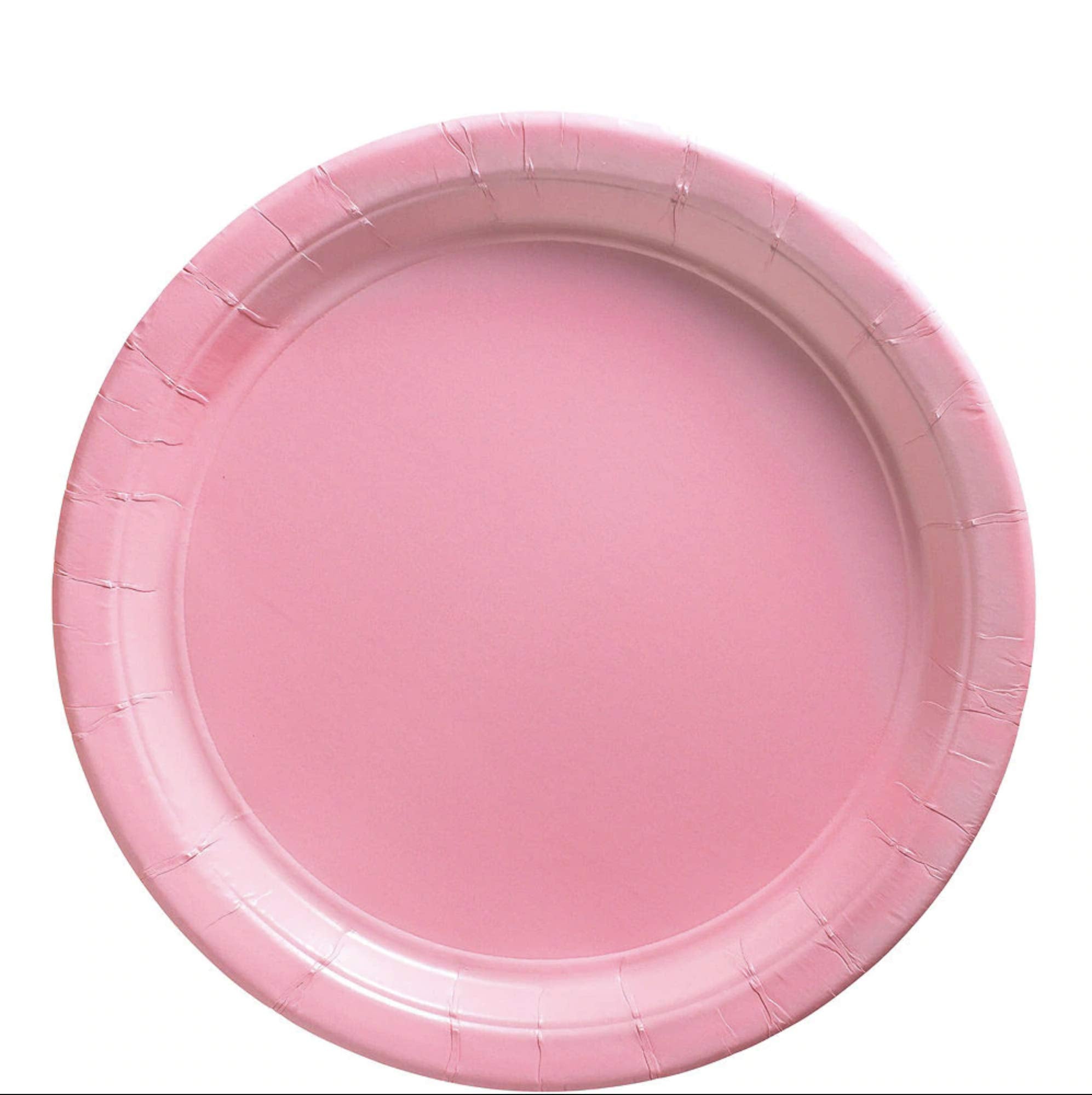 New Pink Round Paper Plates - 8.5 (50 Pc) - Sturdy & Eco-Friendly Party Essentials - Perfect For Celebrations & Events
