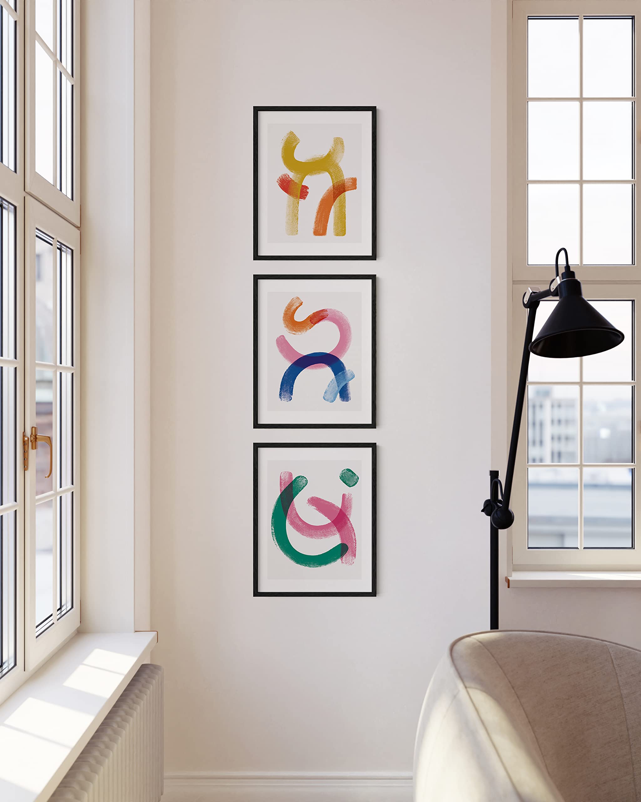 Haus And Hues 11X14 Black Oak Wood Frames Set Of 3 - 11X14 Poster Frame Black, 3 Poster Frame, 11X14 Frame Set Of 3, 11X14 Frame