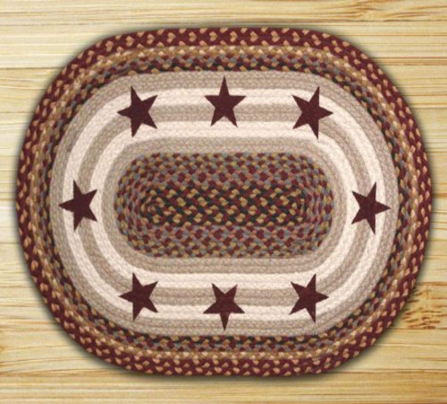 Earth Rugs Rug, 3 x 5, Burgundy/Gray/Crme
