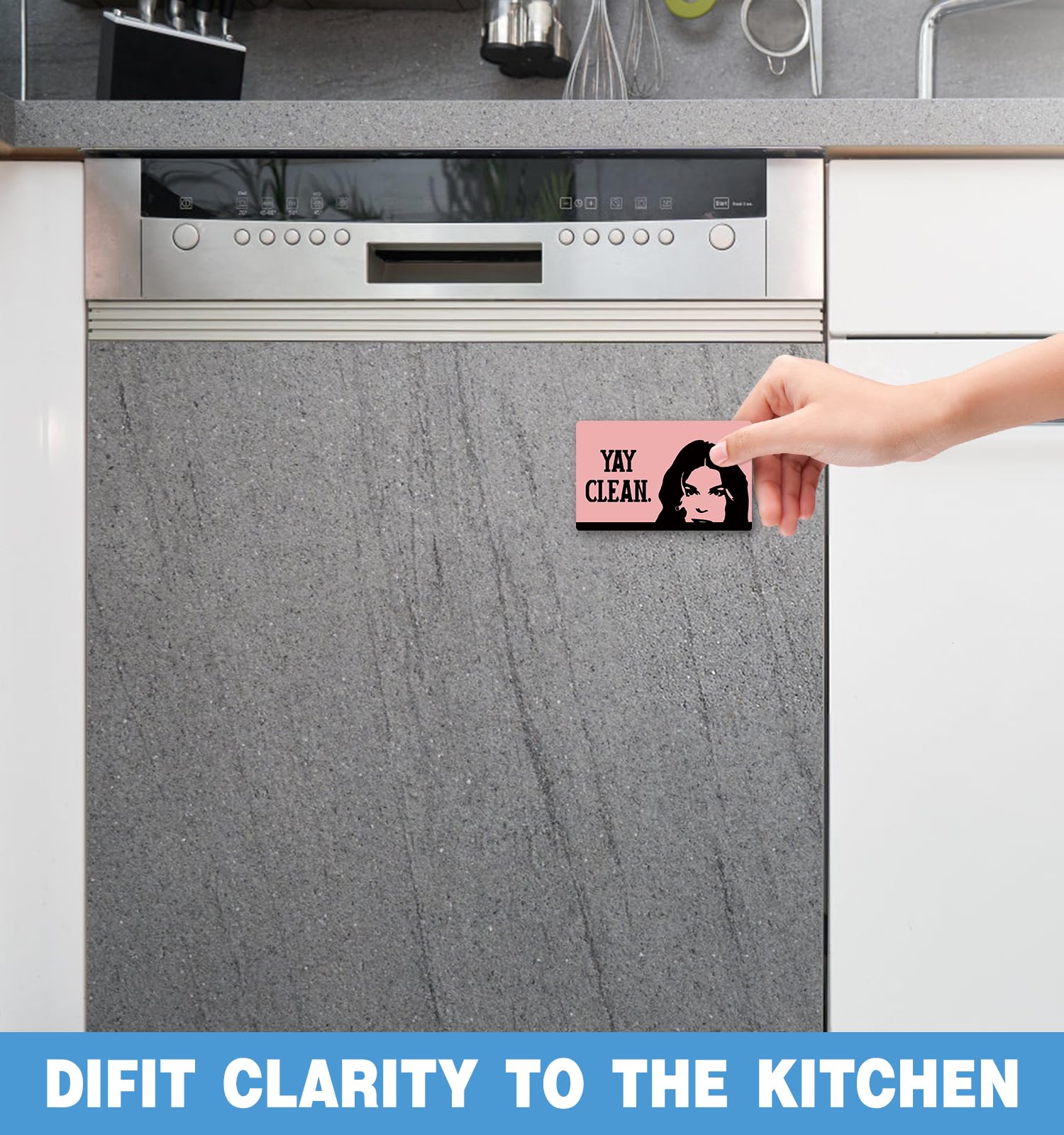 Funny David Clean Dirty Dishwasher Magnet Sign, Novelty Friends TV Show Gifts, Double Sided Clean Dirty Magnet for Dishwasher