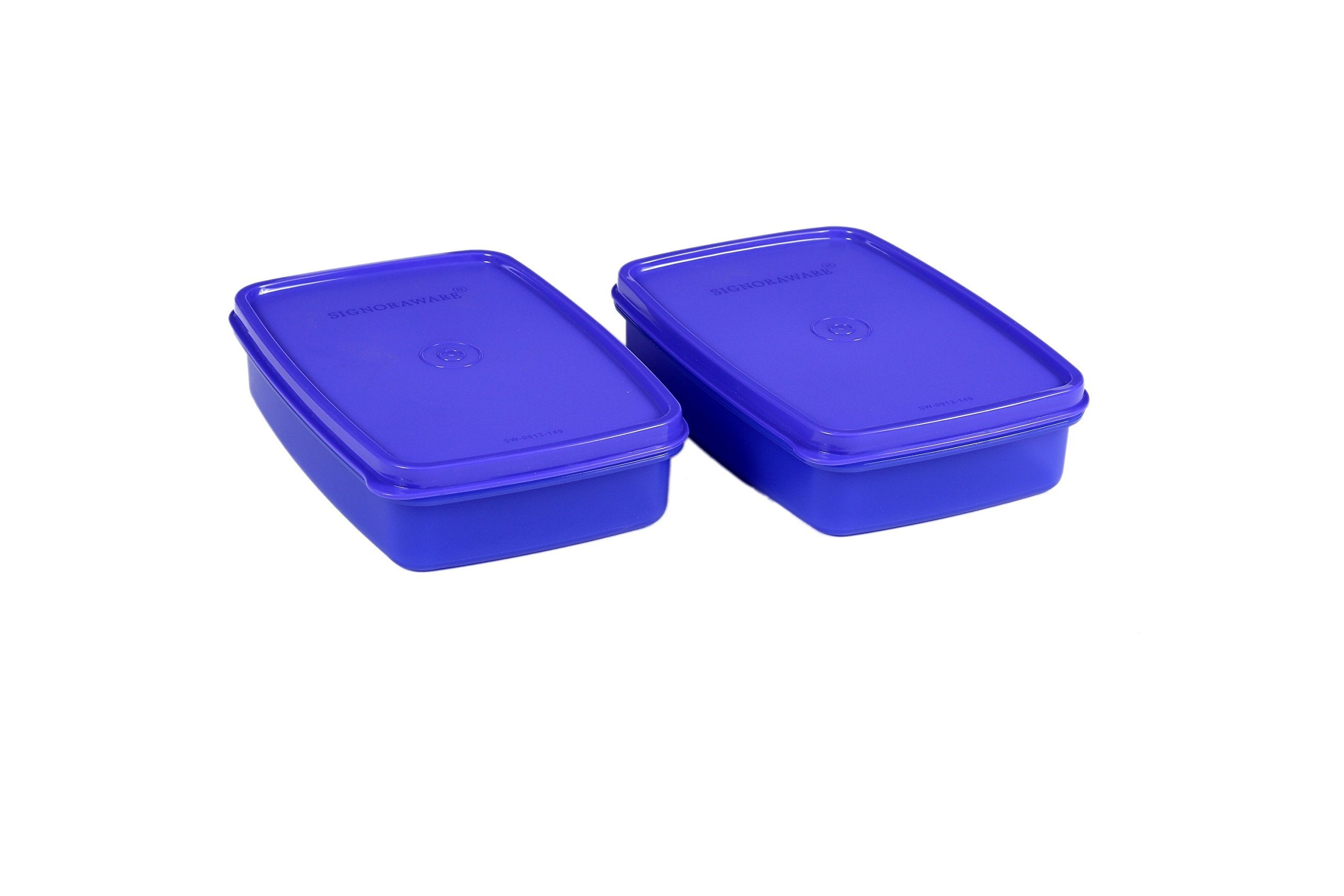 Signoraware Crispy Slim Small Container Set, 550Ml, Set Of 2, Deep Violet