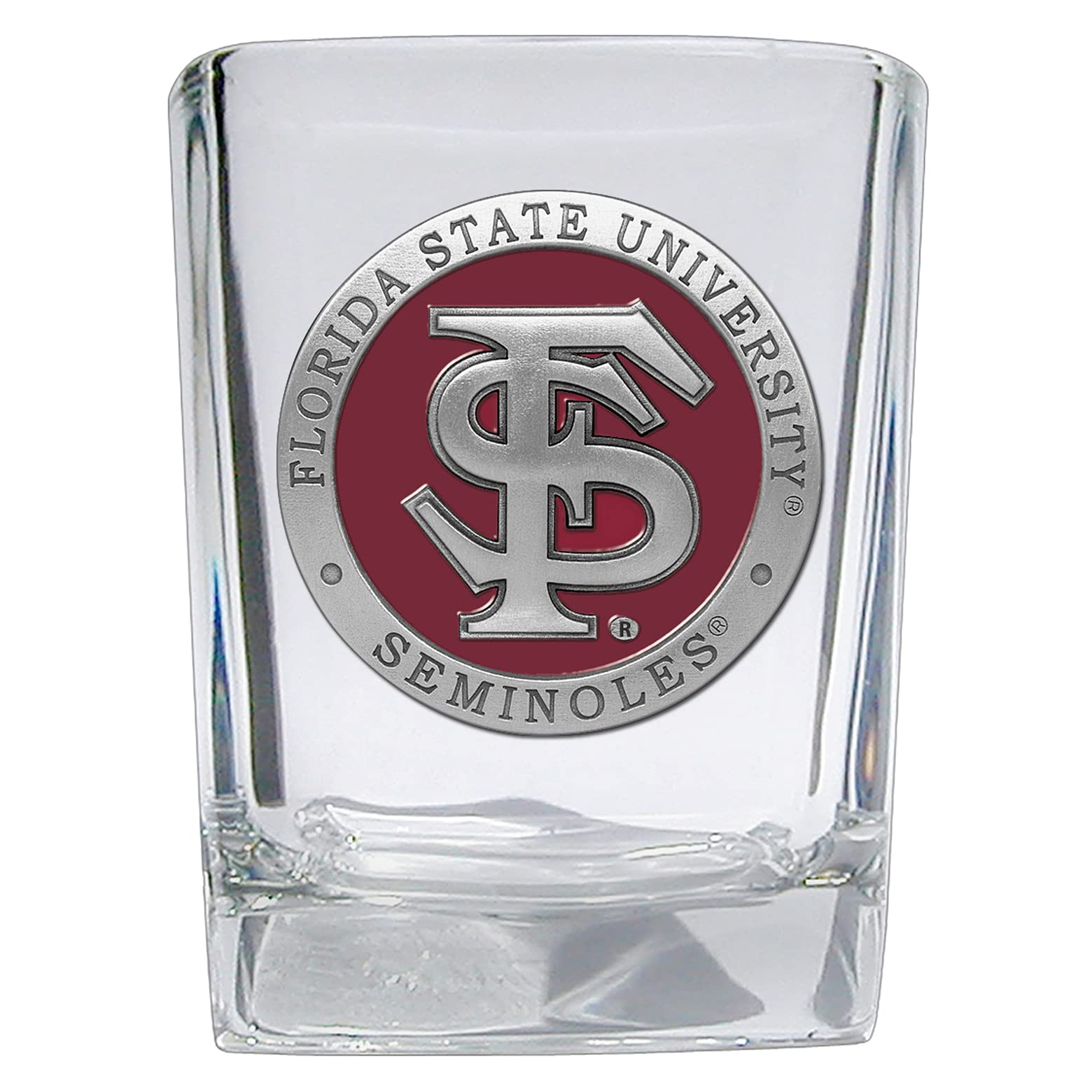 Heritage Pewter Florida State University Square Shot Glass | Hand-Sculpted 1.5 Ounce Shot Glass | Intricately Crafted Metal Pewt