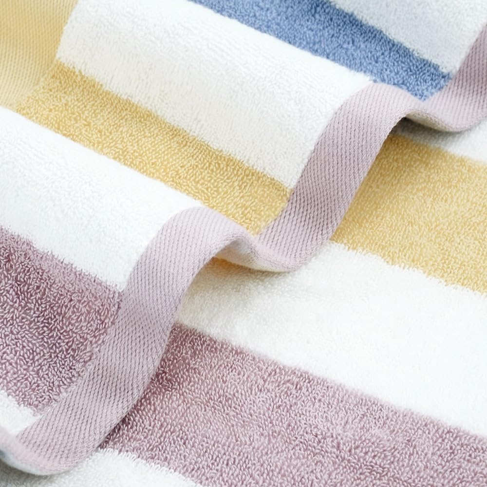 Jacquotha Stripe Shower Towels 2 Pack, Super Absorbent Quick Dry Bathroom Towels For Daily Use, Large Bath Towels Set For Men Wo