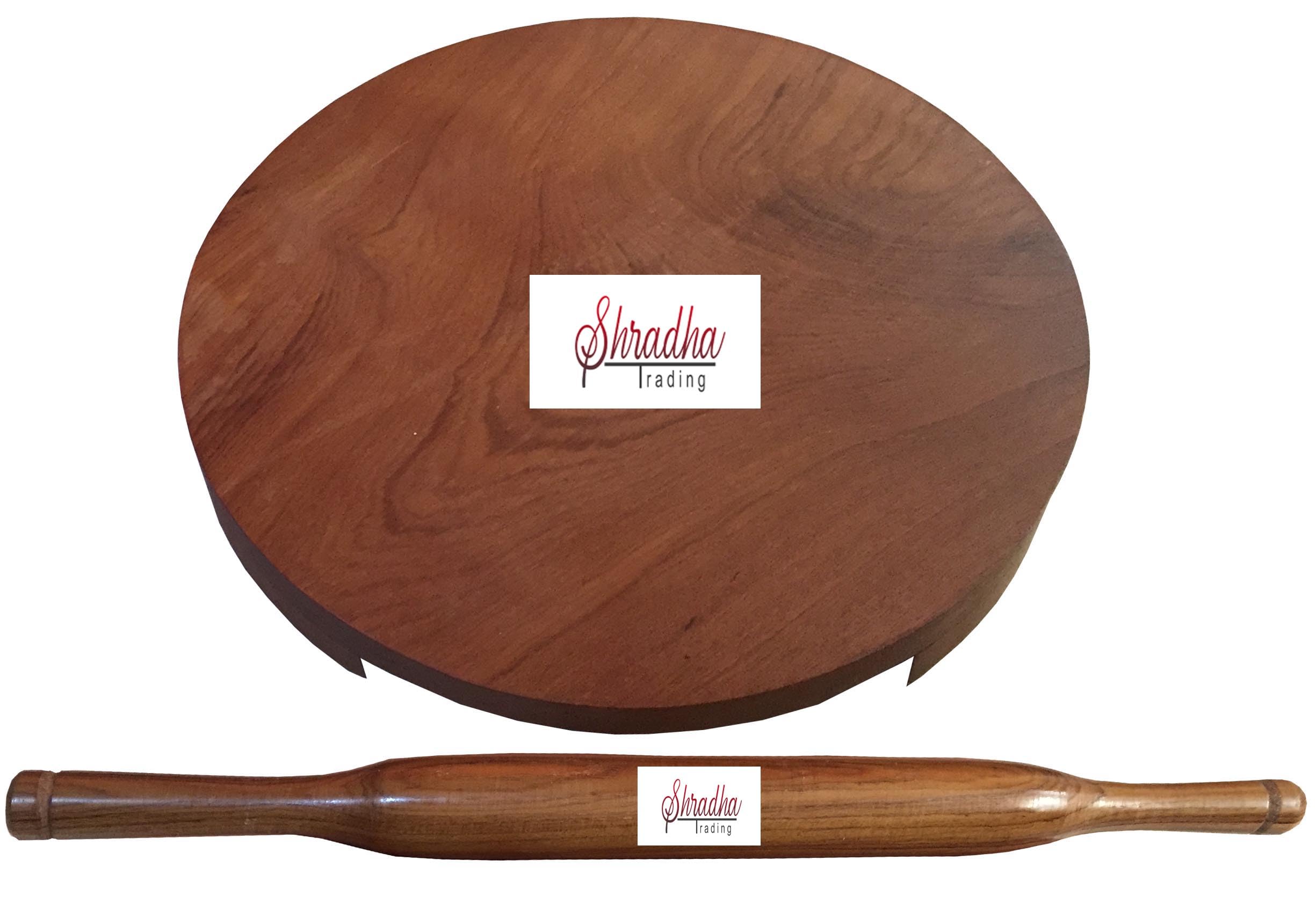 Wooden Belan Chakla, Wooden Chakla Belan, Wooden Circular Board With Rolling Pin
