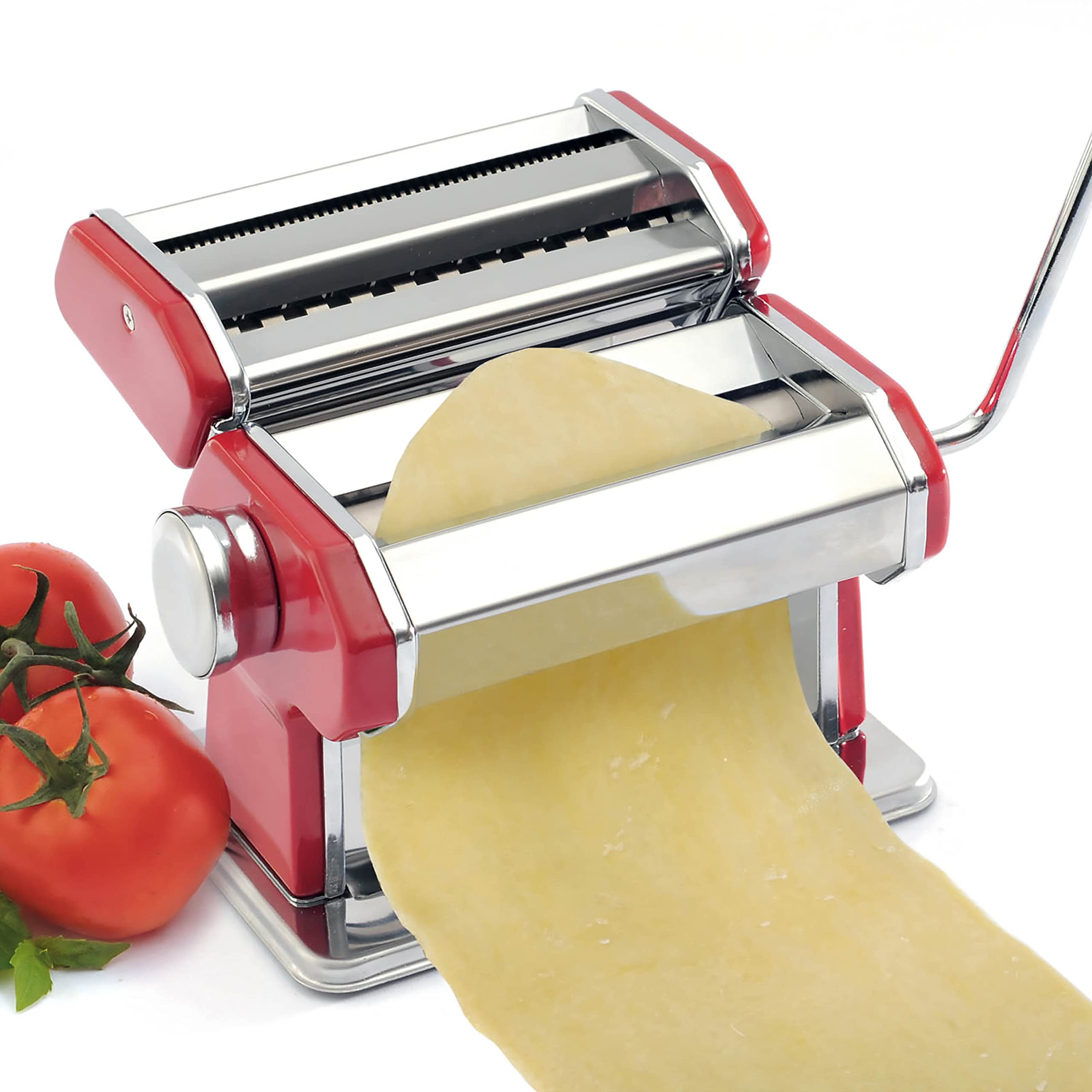 Norpro 1049R Pasta Machine, Silver/Red