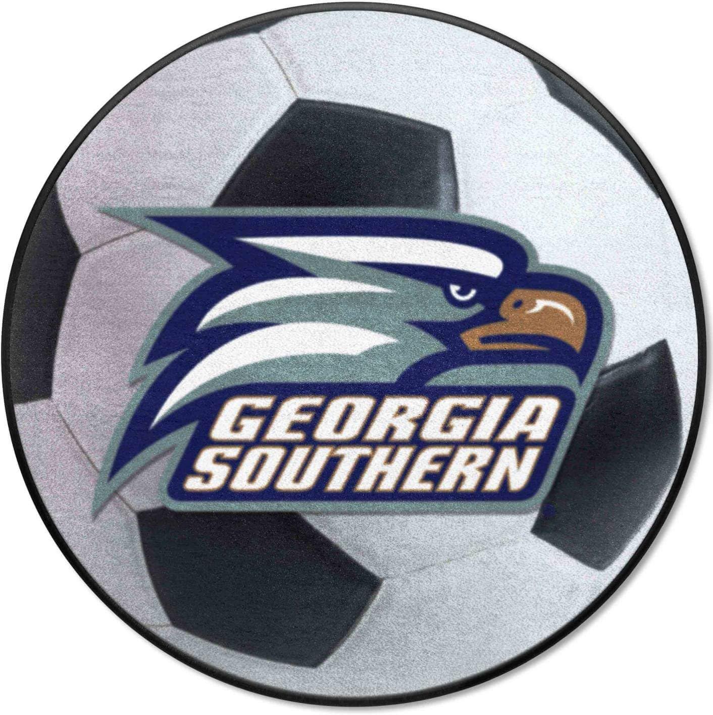 Georgia Southern University Soccer Ball Rug - 27in. Diameter