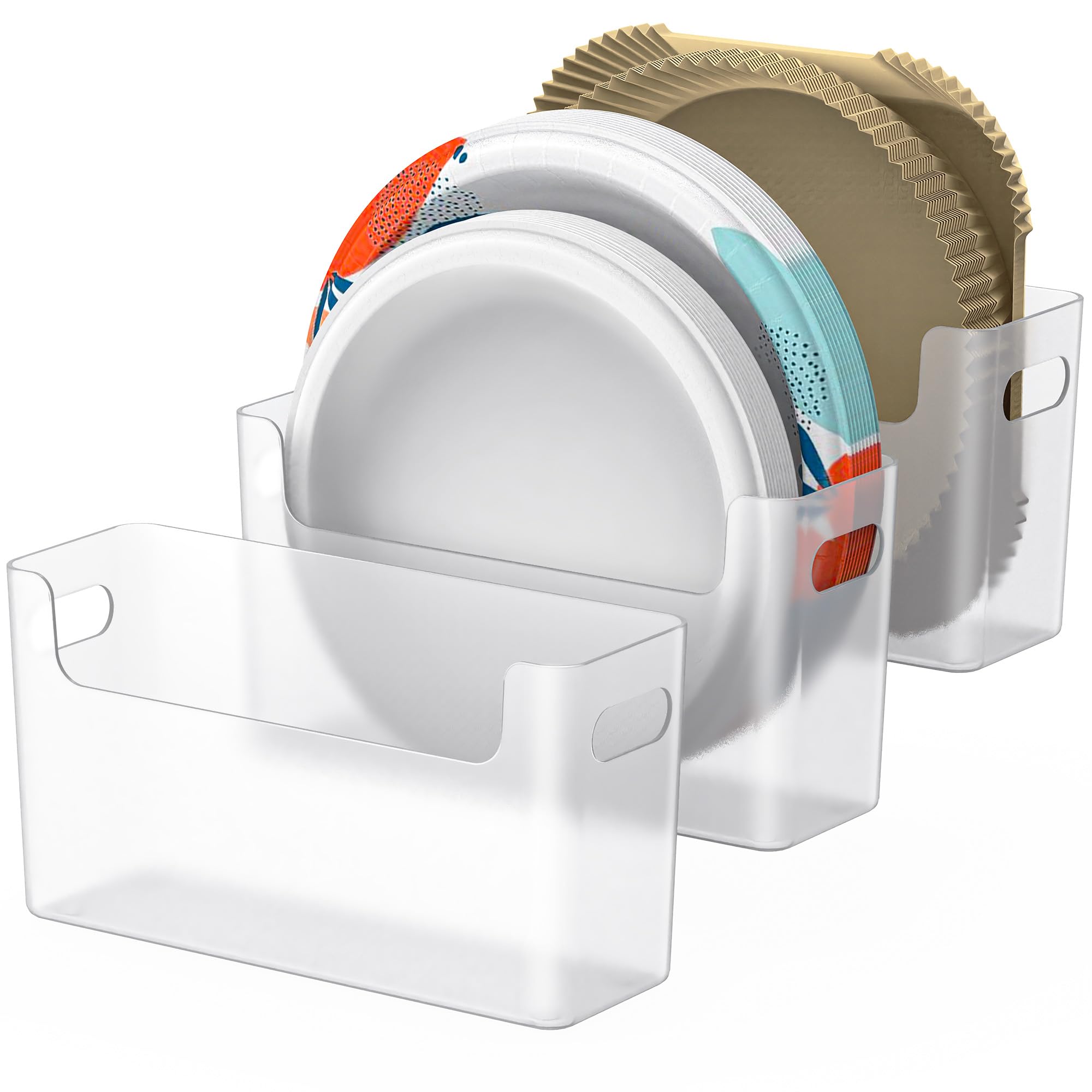 TOWARDFUN 3Pcs Paper Plate Dispenser for 69.5 In Disposable Plates