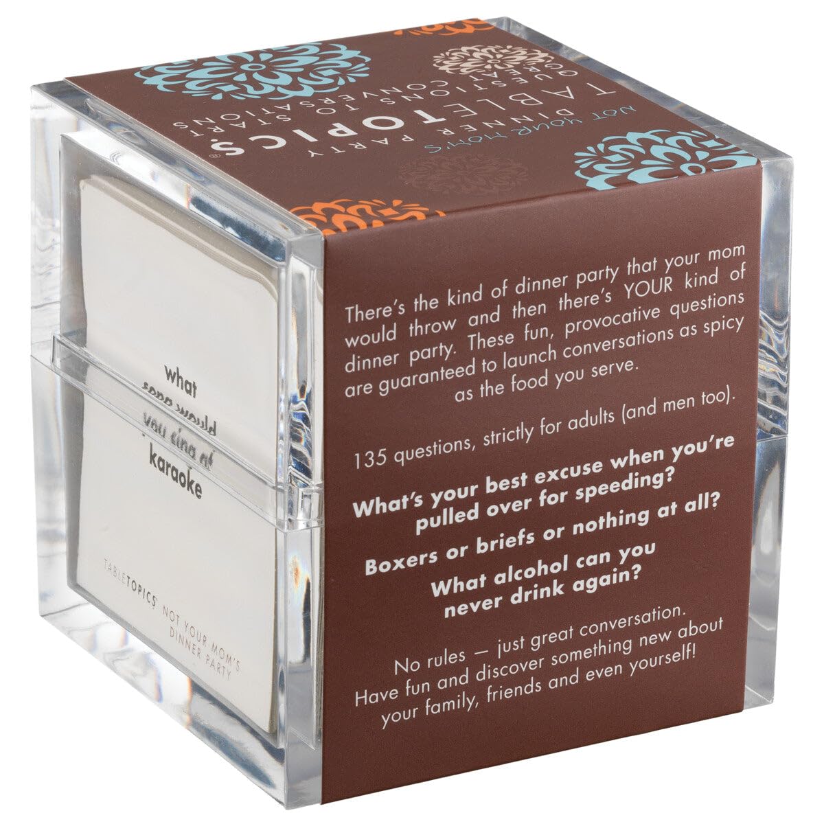 Tabletopics Not Your Mom'S Dinner Party - 135 Question Cards Game - Fun Conversation Starter Cards, Start Exciting & Provocative