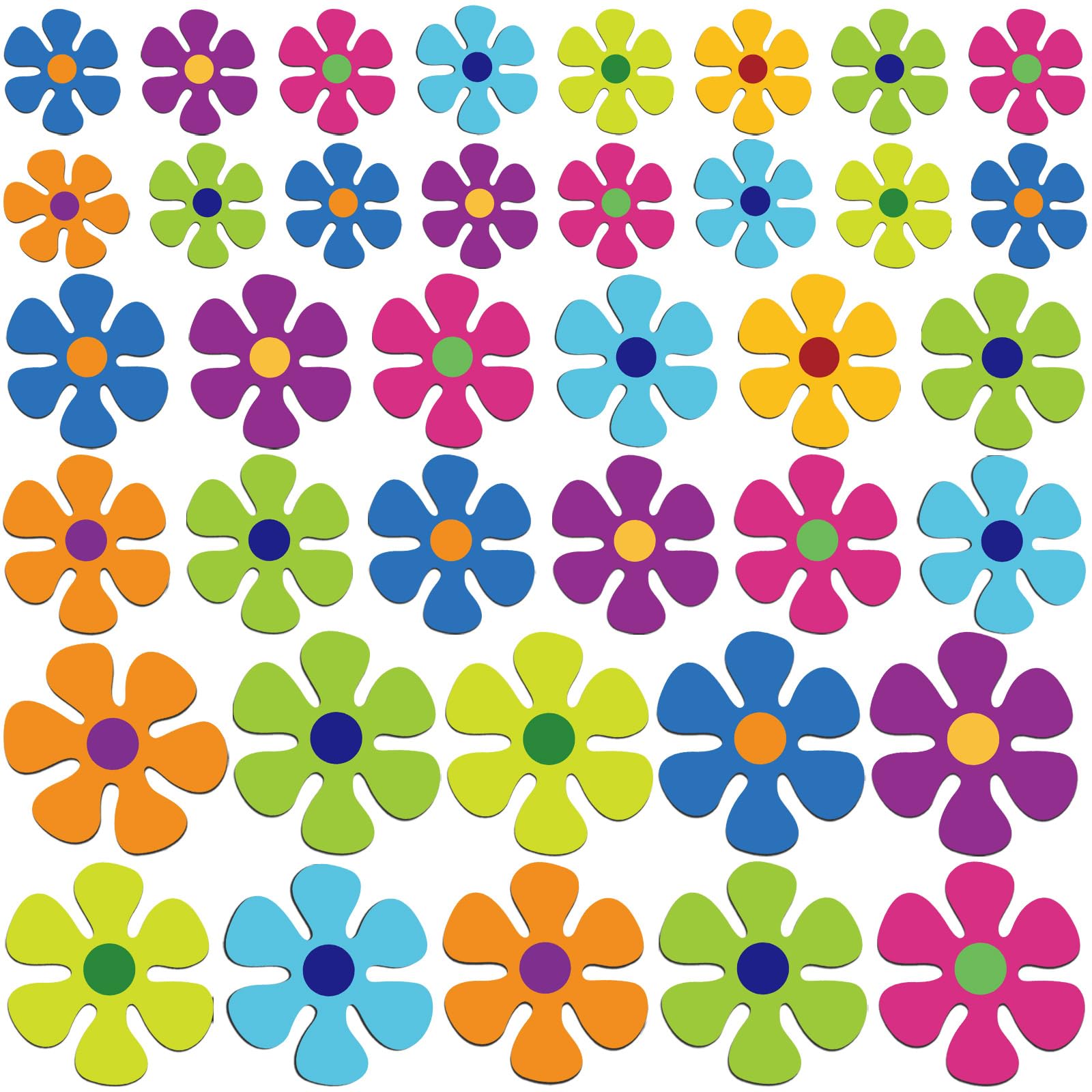 Outus Car flower Magnet Funny Magnetic Decals Decorations Cute Fridge Magnets 60s Flower Cutout Magnet for Car Home Door Refrige
