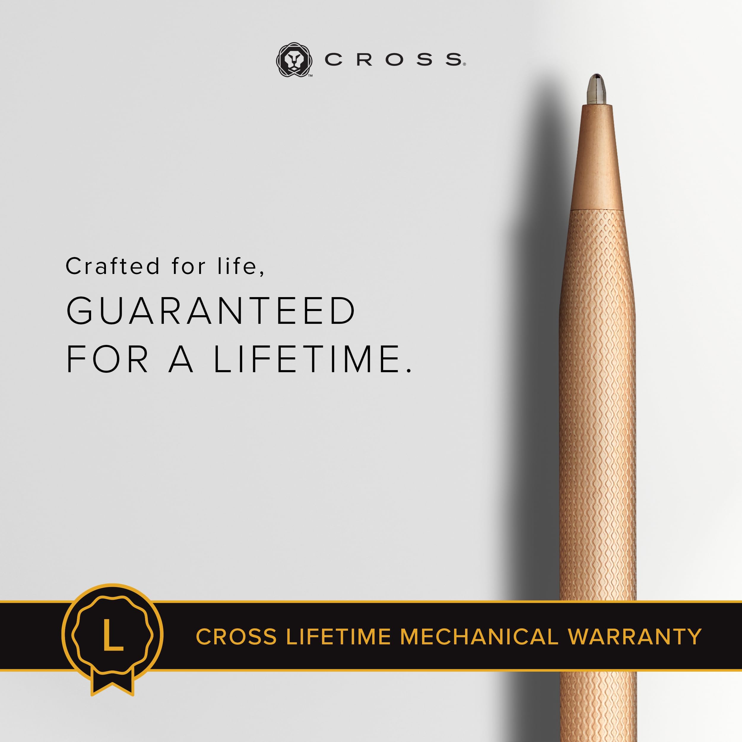 Cross Classic Century Refillable Ballpoint Pen, Medium Ballpen, Includes Premium Gift Box - Brushed Rose Gold