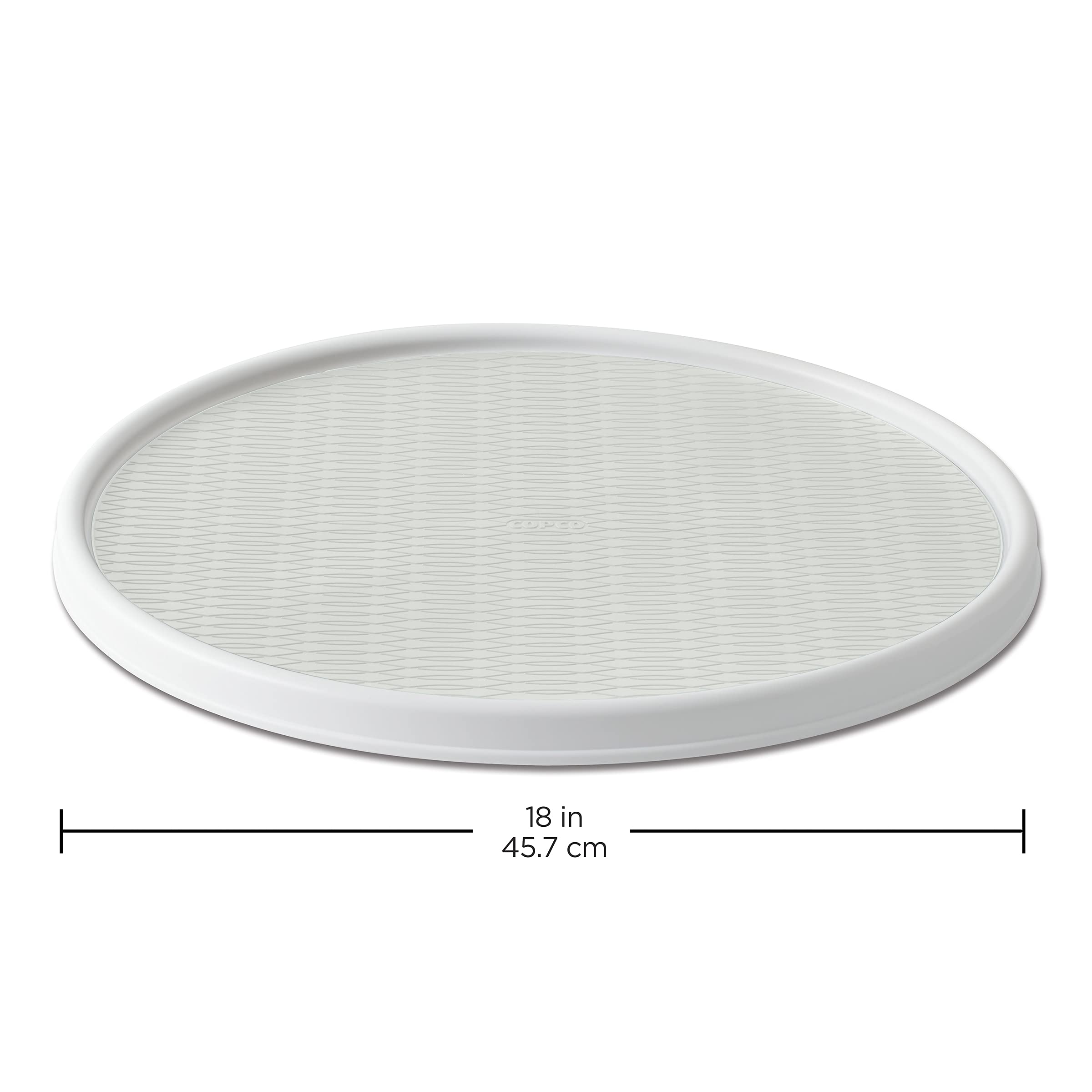 Copco Lazy Susan For Under Sink And Cabinet Storage, 18 Inch, Crystalline