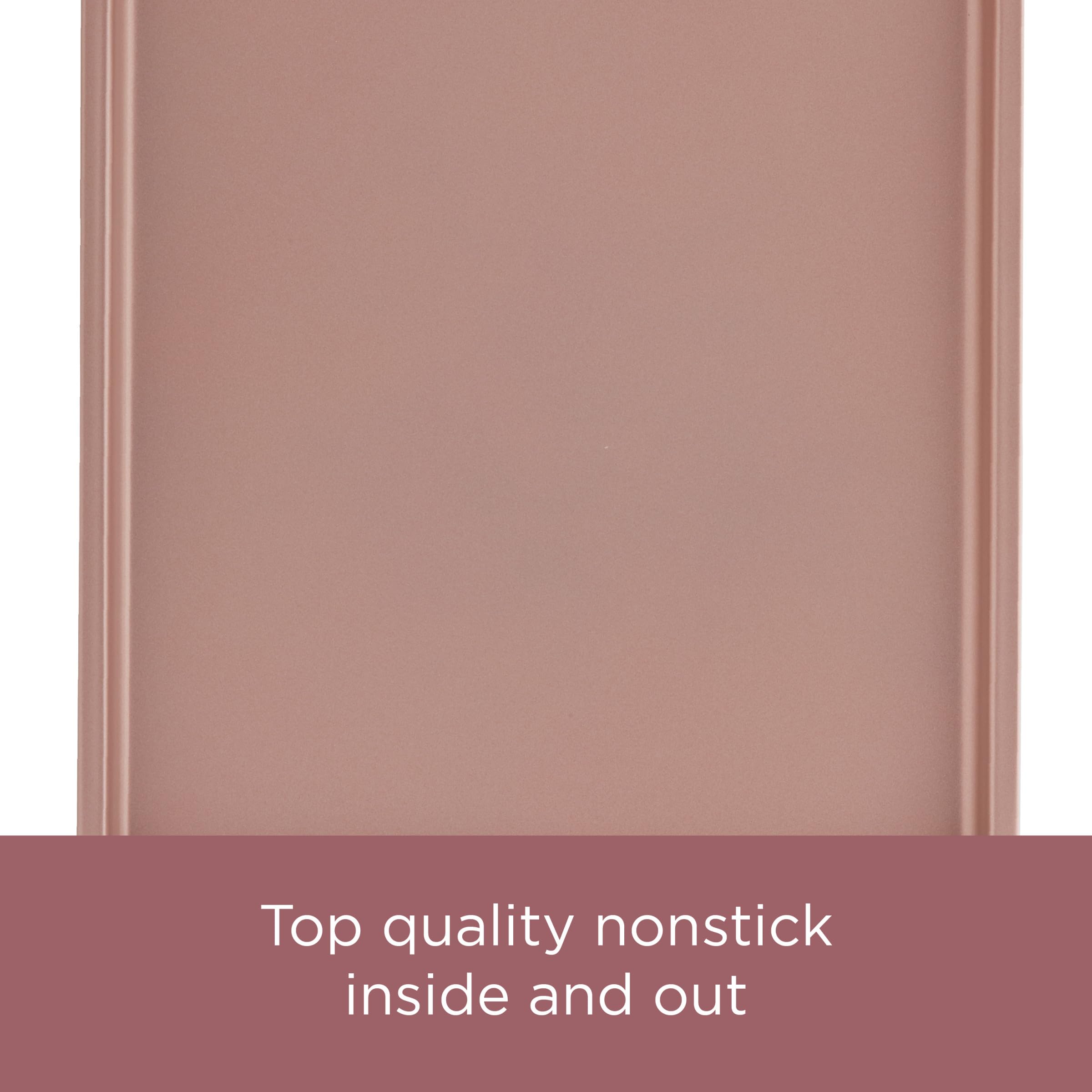 Farberware 47776 Nonstick Bakeware, Nonstick Muffin Pan / Cupcake Pan - 12 Cup, Rose Gold Red