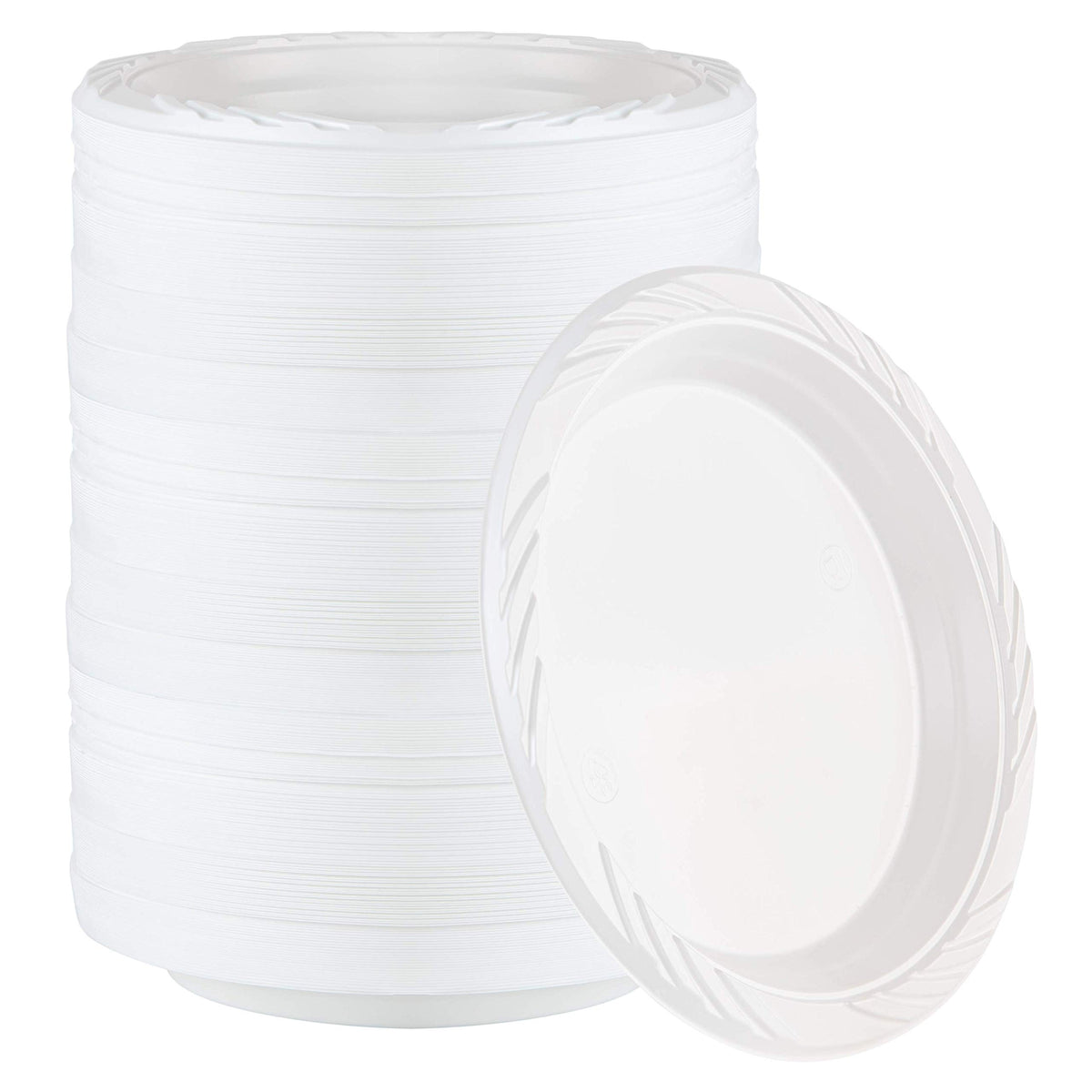 Plasticpro 400 Count Disposable 7 Inch White Plastic Plates
