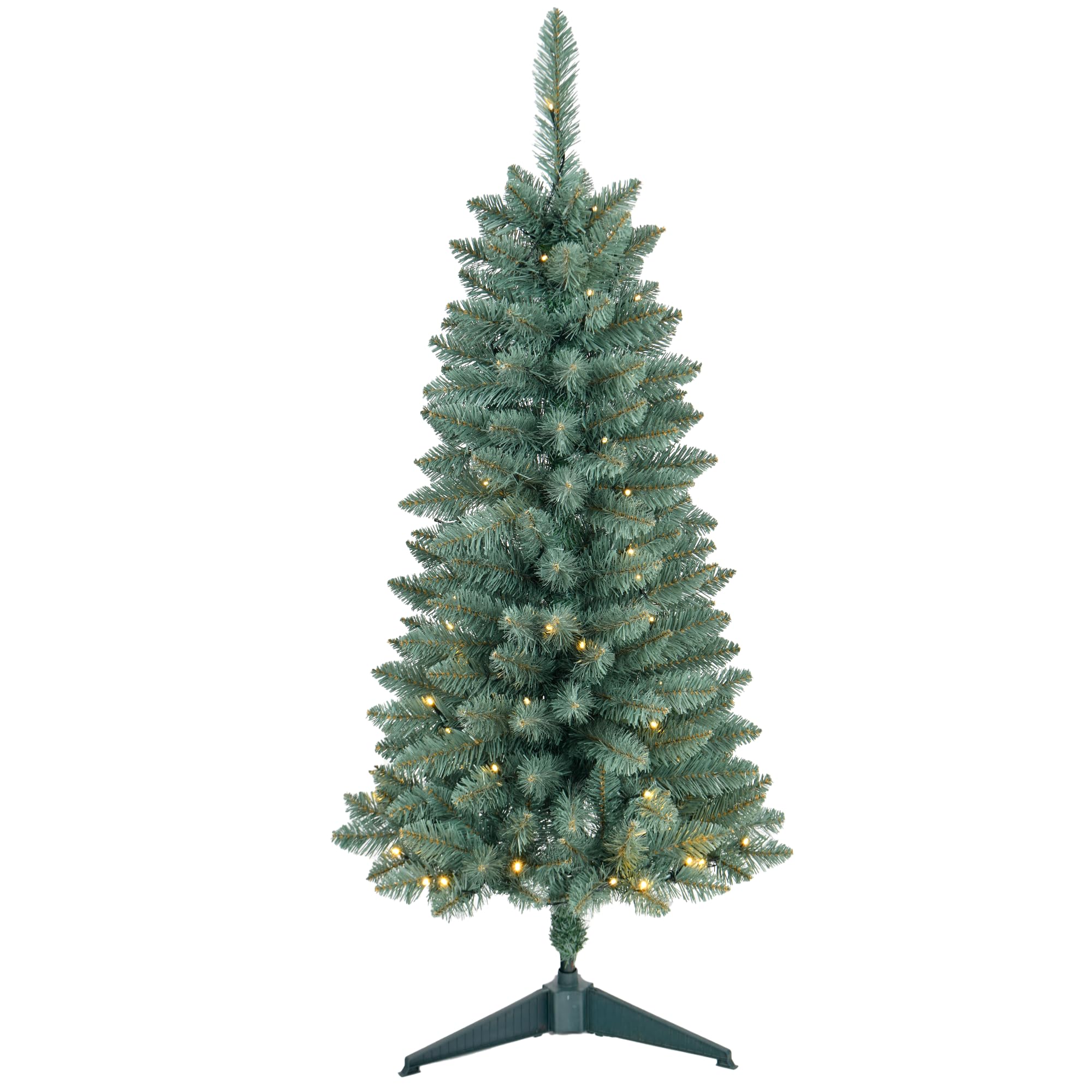 Pre-Lit Artificial Christmas Tree 3Ft, Battery Operated Desktop Xmas Tree with 50 LED 160 Branch Tips Mini Christmas Tree Decora
