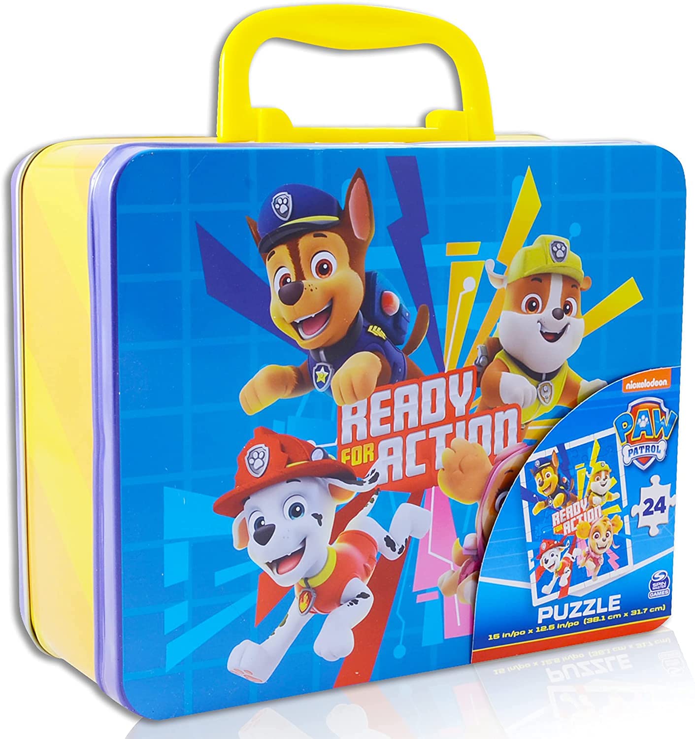 Paw Patrol 24-pc Puzzle Tin Lunch Box (7.75 x 6.25 x 3.25)