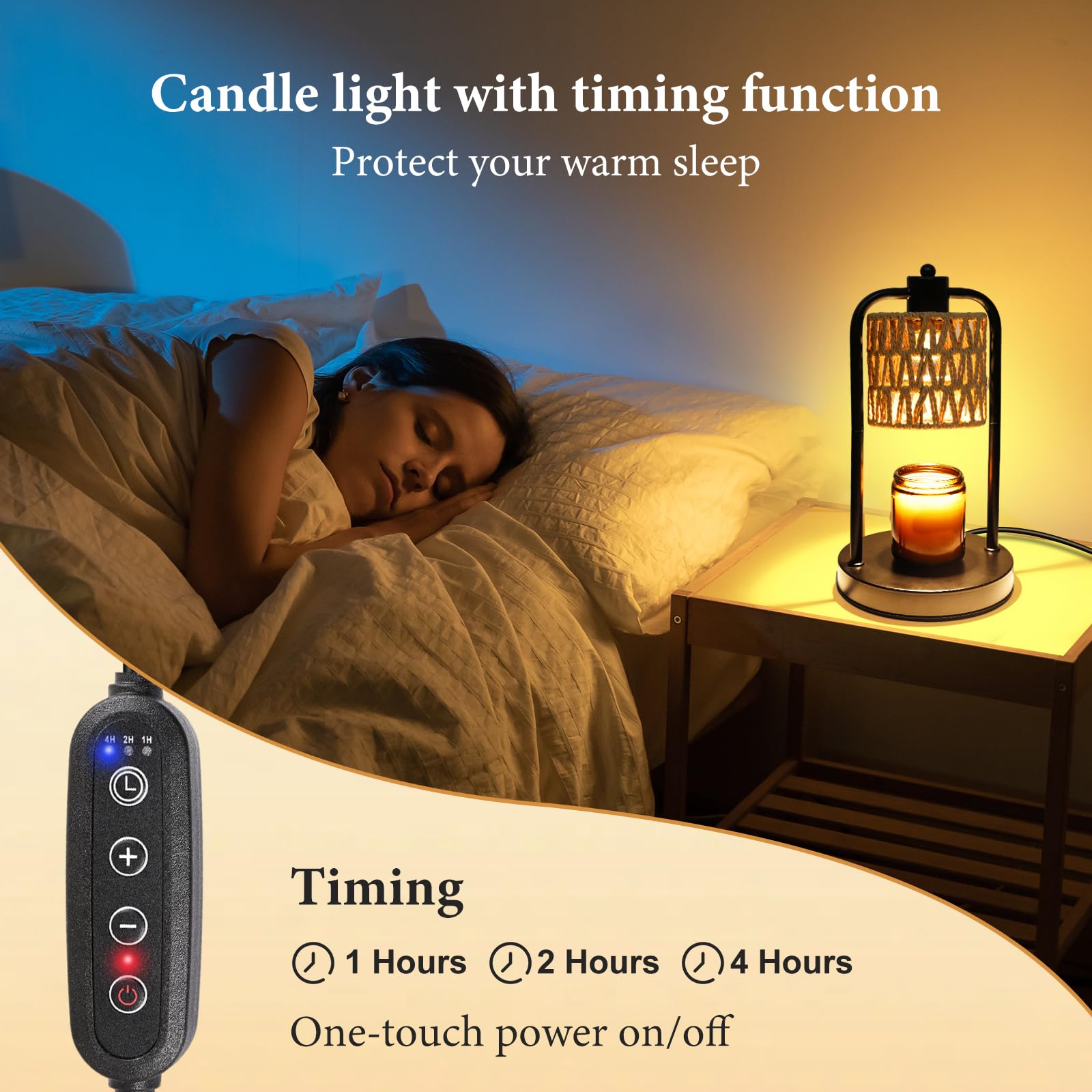 Candle Warmer Lamp with Timer Light: Electric Wax Melt Warming Dimmable for Yankee Candles Large - Birthday Christmas Gift for W