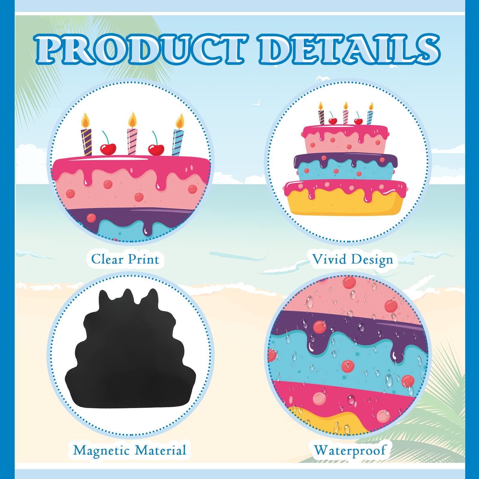 Geyee 24 Pcs Birthday Cruise Door Decorations Funny Cruise Door Magnets Magnetic Birthday Door Decoration Birthday Magnets For C