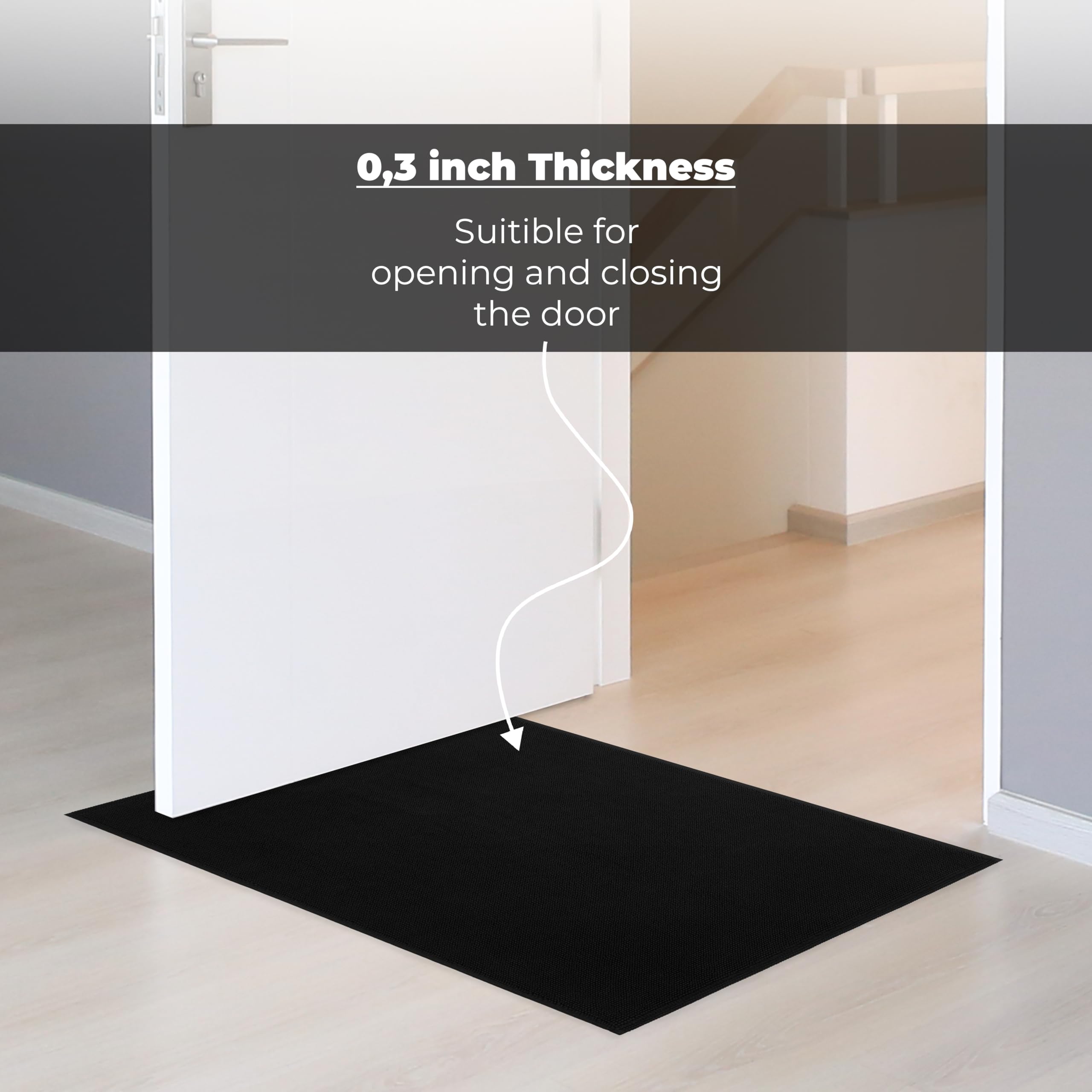 Cotton Paradise Bath Rug for Bathroom  17x24 inch 100% Cotton Non Slip Bath Mat Rug  Soft Absorbent Machine Washable  Black Bath Rug