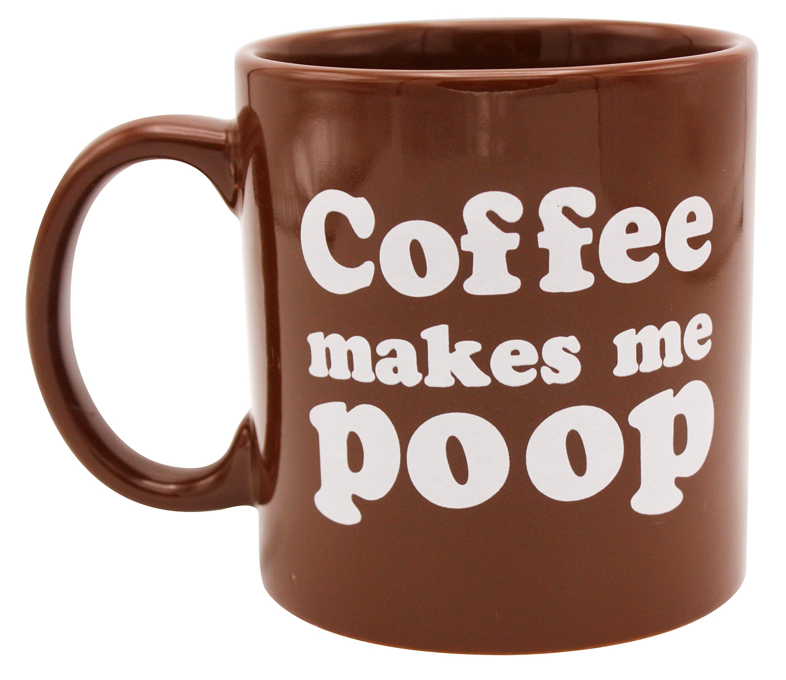 Island Dogs Makes Me Poop Coffee Mug, 1 Count (Pack Of 1), Brown, 22 Ounces