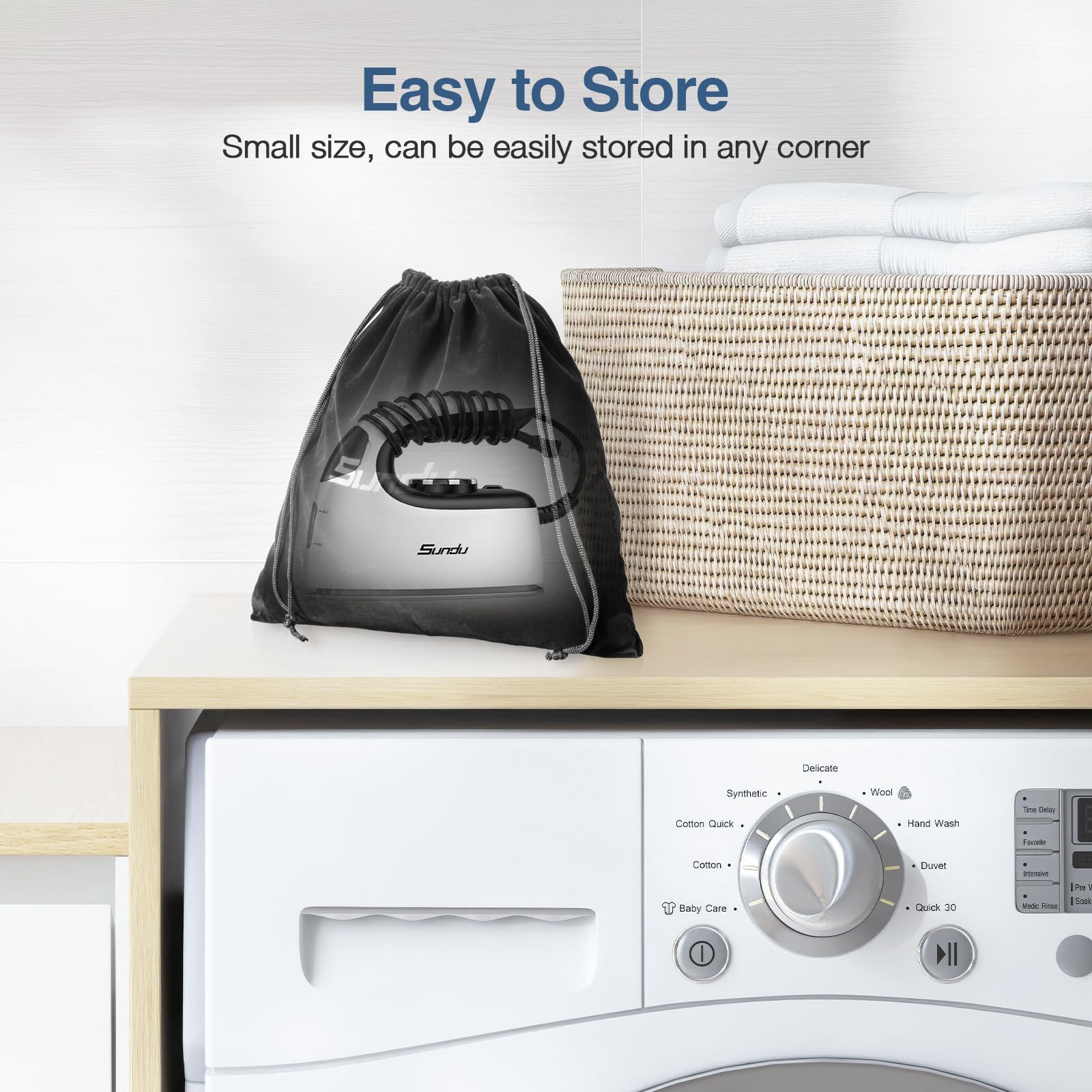Sundu Mini Iron With Steam,Travel Iron Portable Non-Stick Soleplate Steam Samll Iron For Quilting & Sewing,300 Microsteam Holes,