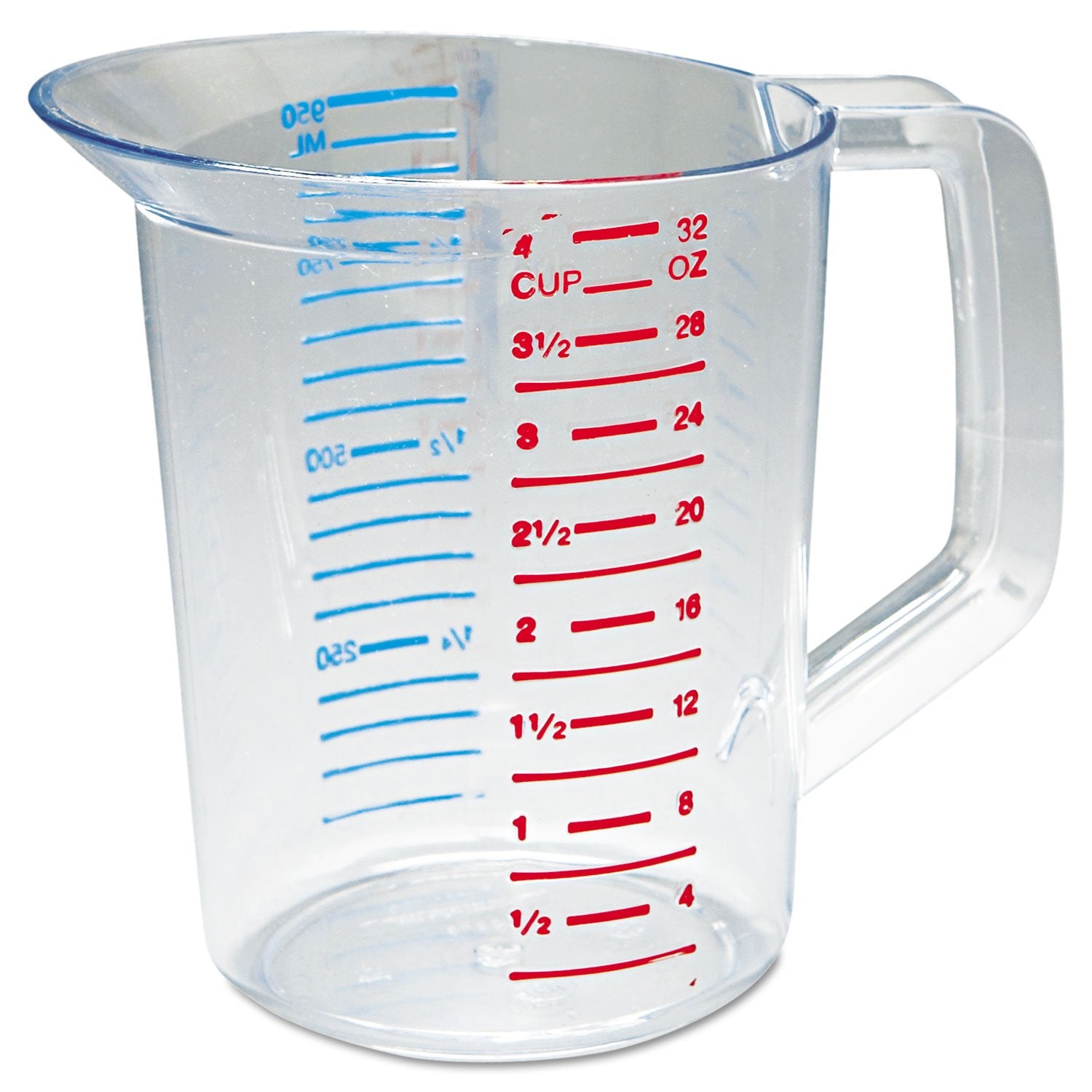 Rubbermaid Commercial 3216Cle Bouncer Measuring Cup, 32 Oz, Clear