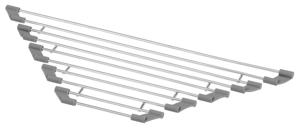 Iris Usa, Inc. Triangle Corner Dish Drying Rack With Grip Sink Edges For Protection, Space Saving, Expandable, Foldable, Stainle