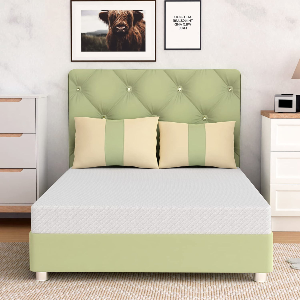 Fdw 5 Inch Gel Memory Foam Mattress Medium-Firm Mattress For Pressure Relief & Cooler Sleep Mattress For Kid Adults Certipur-Us
