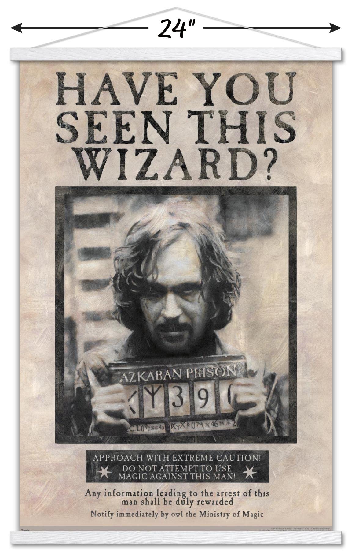 Trends International The Wizarding World: Harry Potter - Sirius Black Wanted Poster Wall Poster, 22.375'' X 34'', Print And Whit