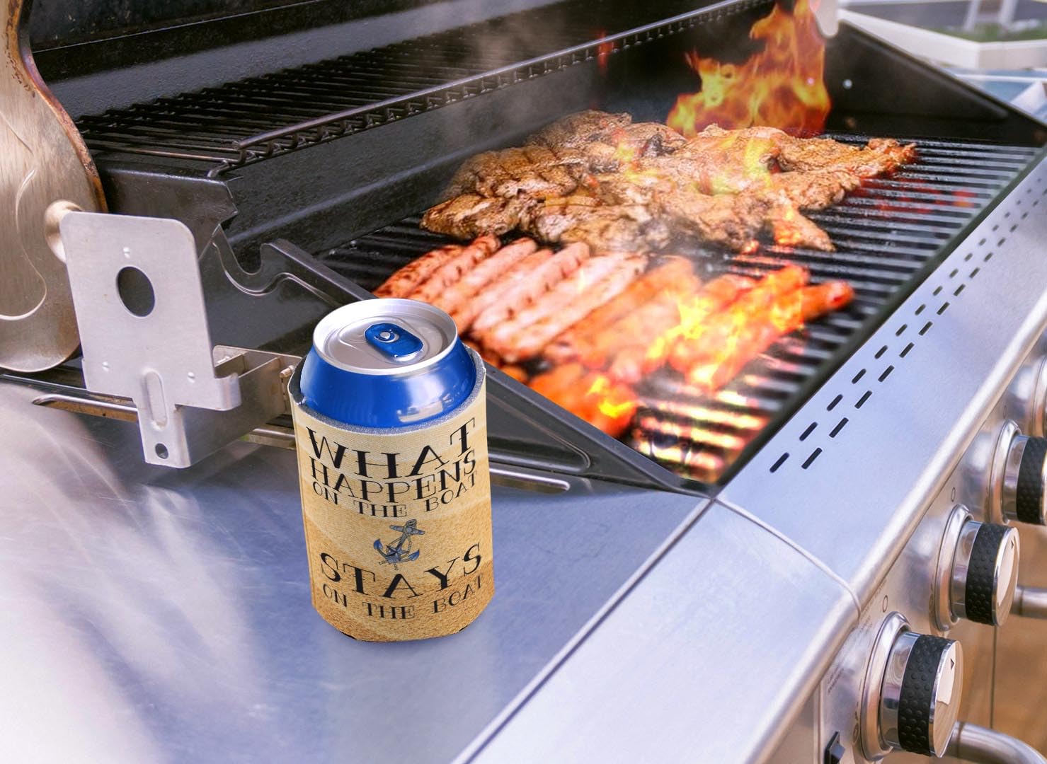 Nautical Coolie What Happens On The Boat Stays On The Boat 2-Pack Can Drink Thermocoolers