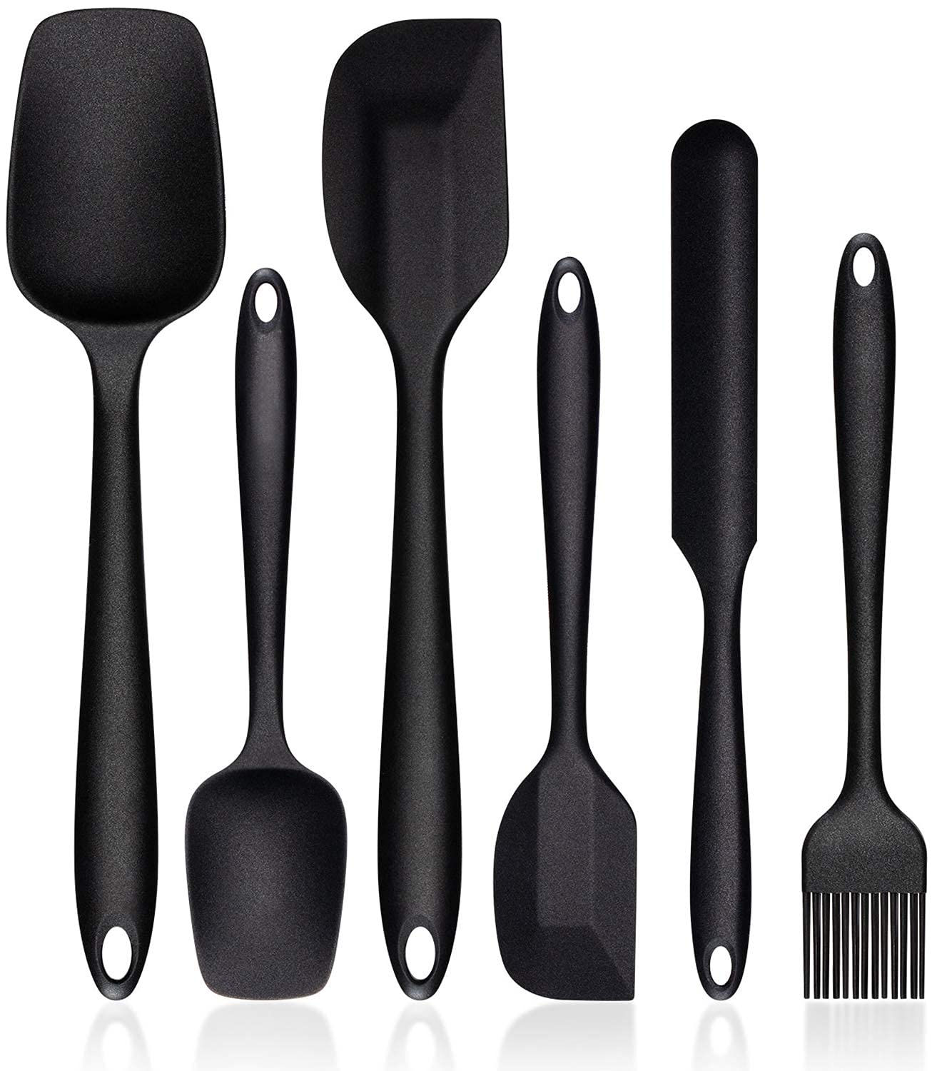 Simxen Silicone Spatula Set, 6Pcs Heat Resistant Spatulas For Cooking, Food Grade Silicone Rubber Spatula Set For Baking, Non St