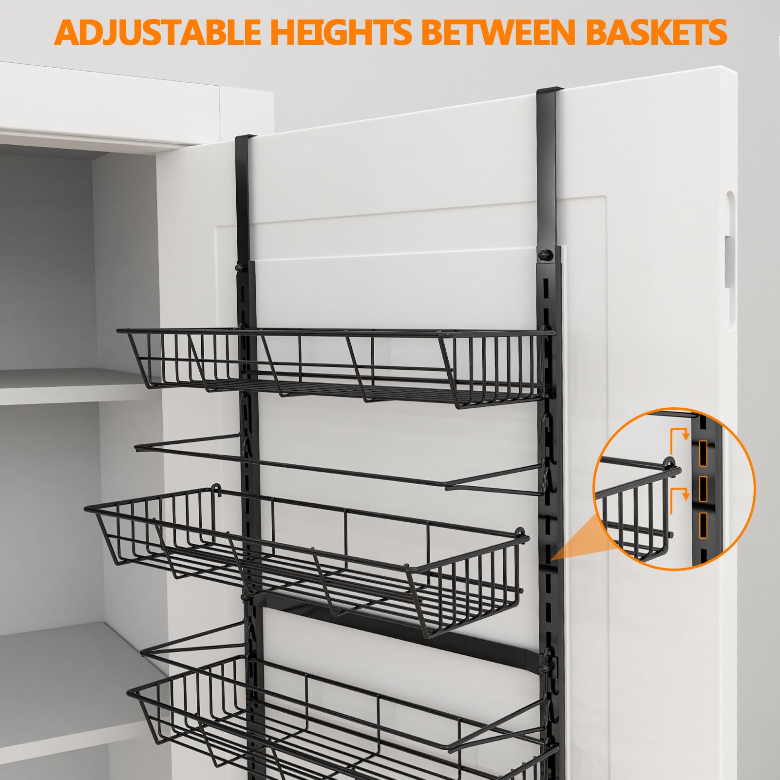 FoverOne 3 Tier Bamboo Spice Rack - Kitchen Counter & Wall Mount Organizer, Model WK-100-001-005