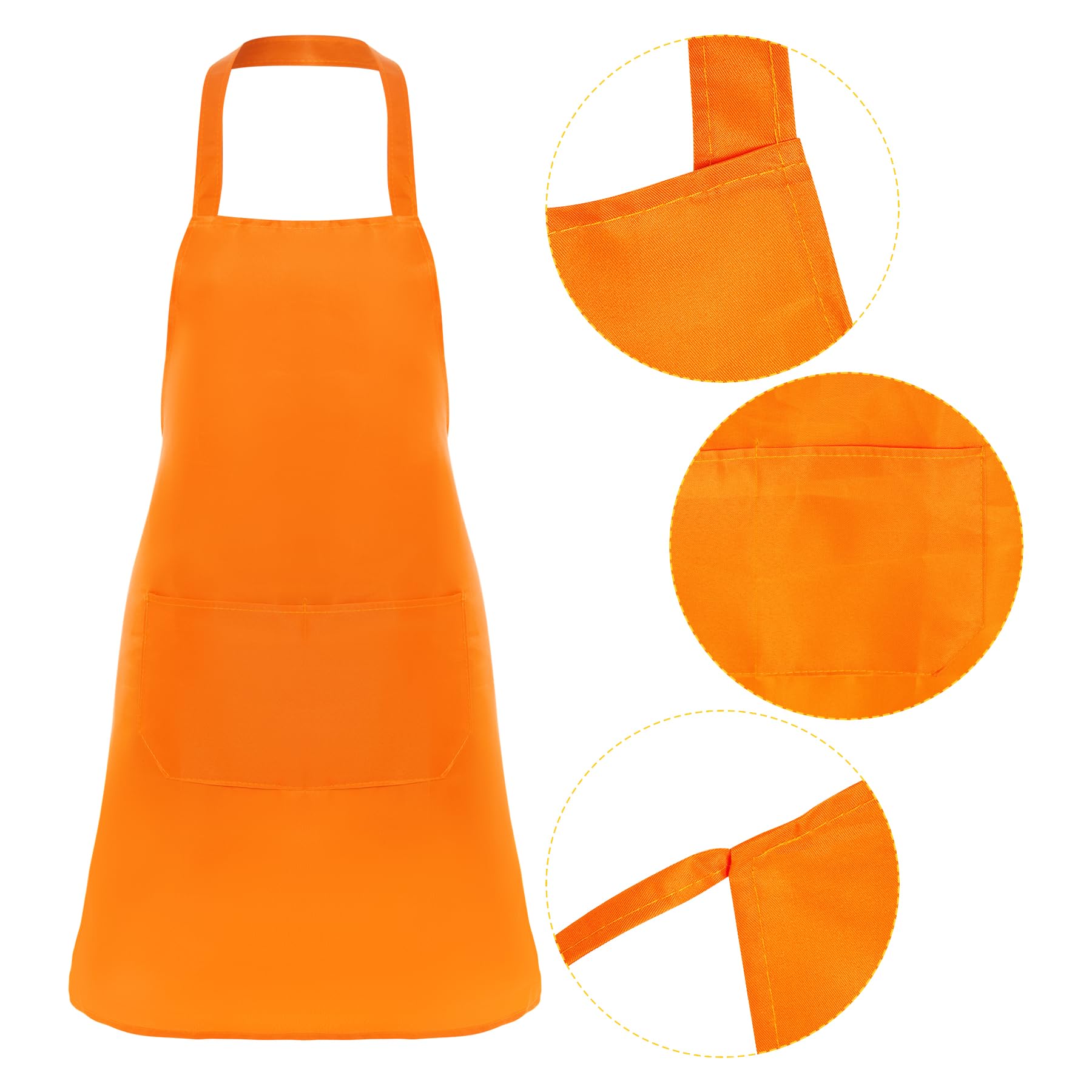 Fengek 8 Pcs Bib Apron For Unisex Colorful Kitchen Apron Bulk With 2 Roomy Pockets For Kitchen Bbq Painting Baking