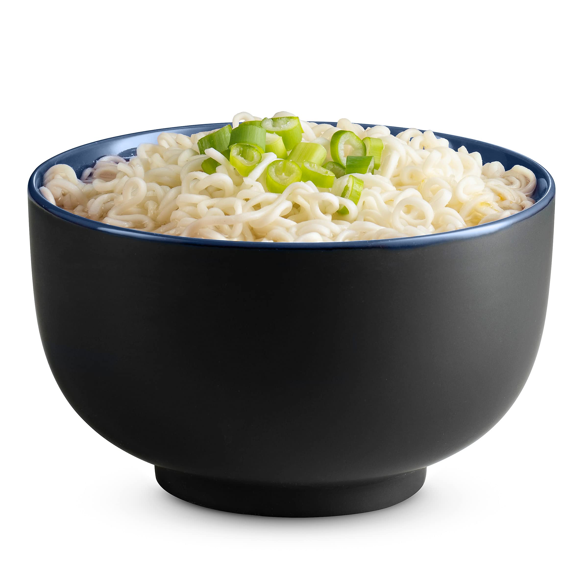 Kook Ceramic Japanese Noodle Bowl Set, Large Capacity, For Ramen, Udon, Soba, Pho And Soup, Microwave And Dishwasher Safe, 34 Oz