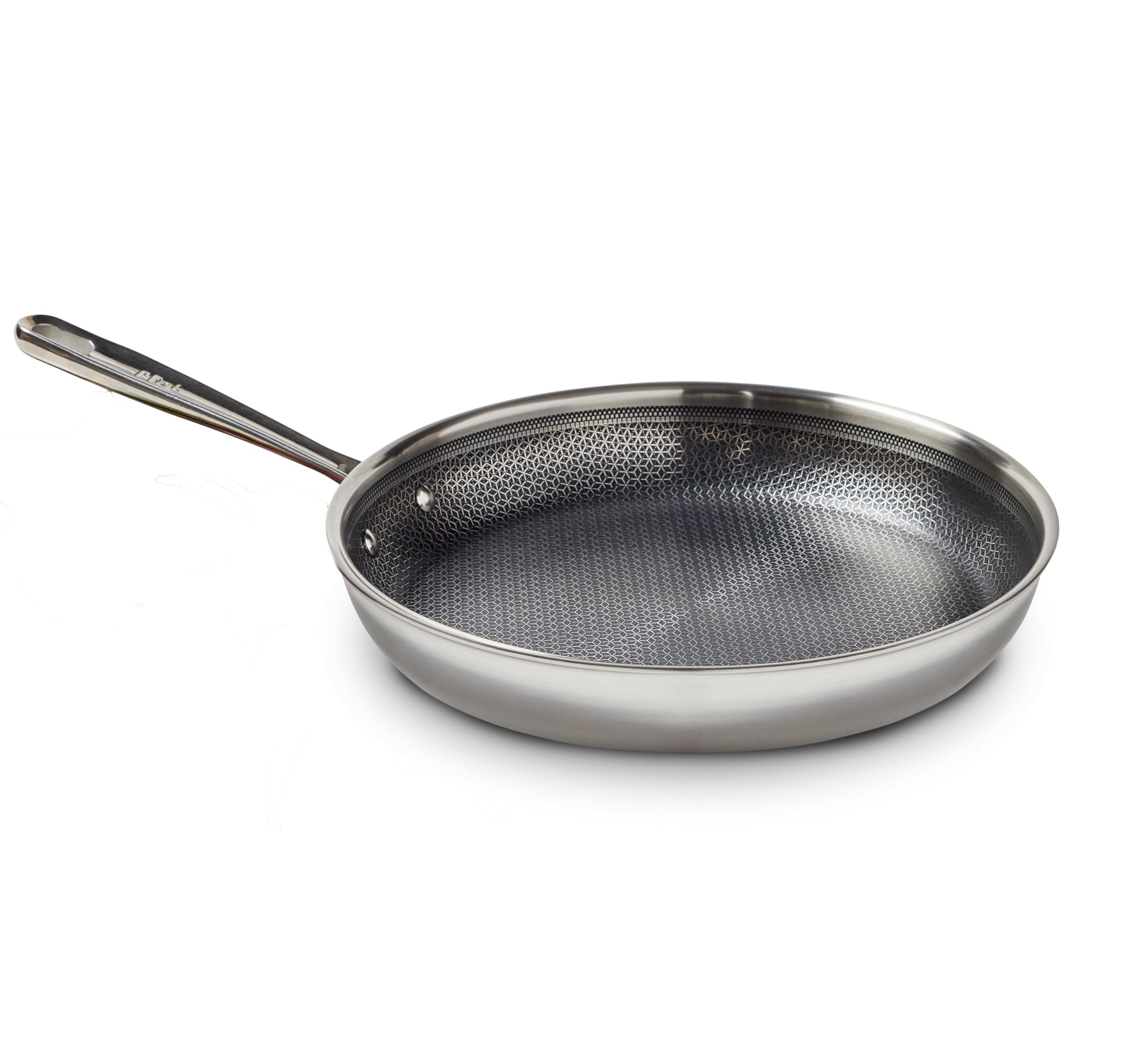 T-Fal Hybridmesh Tri-Ply Stainless Steel Fry Pan 12 Inch, Induction Oven Safe 500F, Metal Utensil Safe, Platinum Non Stick, Idea