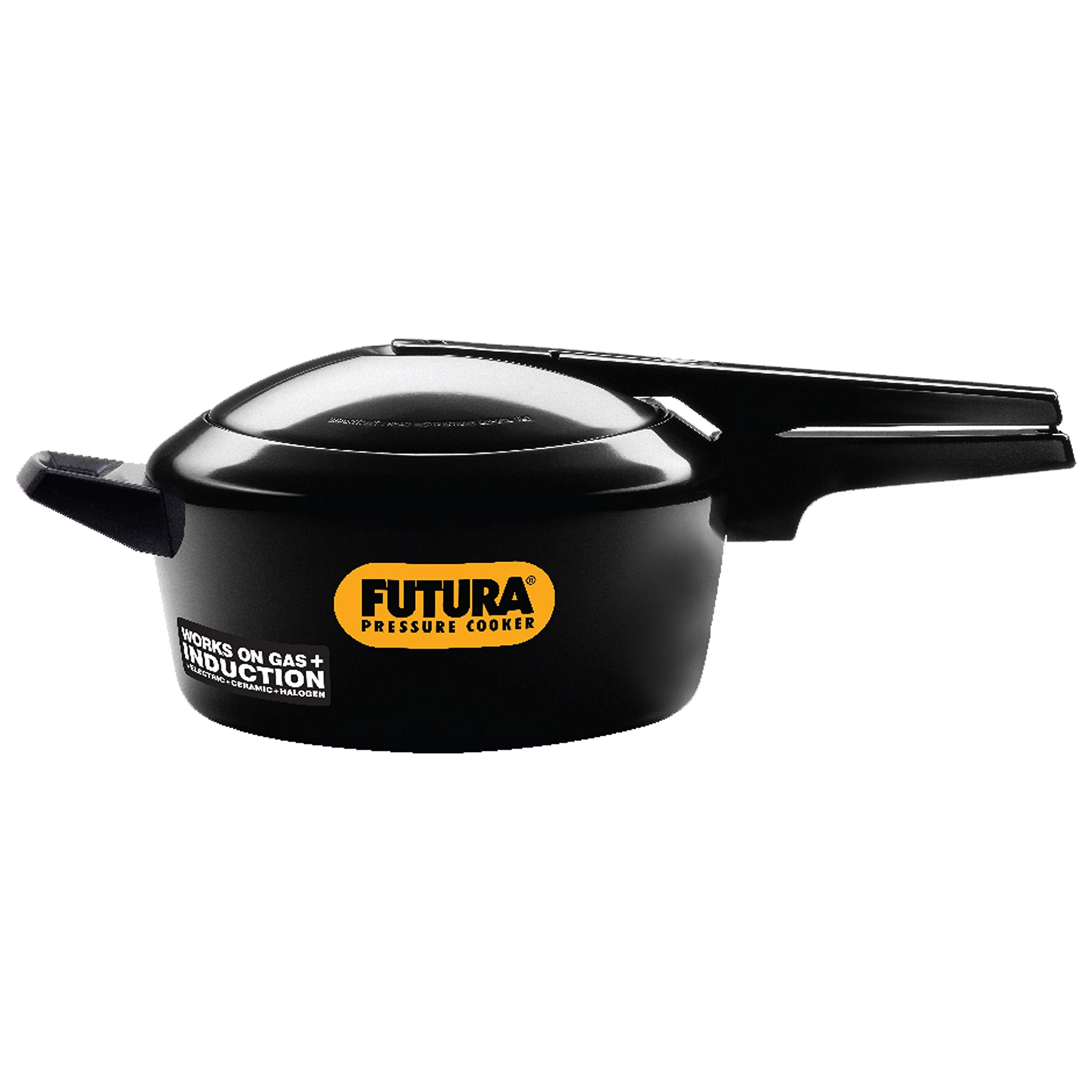 Hawkins Futura 4 Litre Pressure Cooker, Hard Anodised Inner Lid Pressure Cooker, Induction Cooker, Pan Cooker, Black (Ifp40), 4 