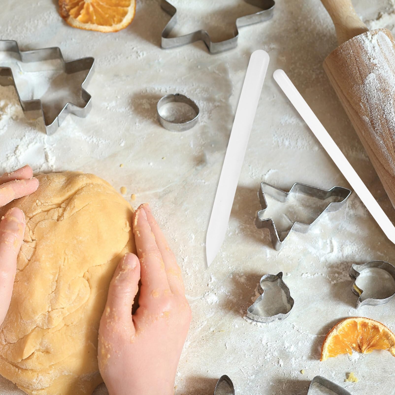 Hemoton 3Pcs Fondant Modeling Tools Fondant Cake Decorating Tools Plastic Fondant Carving Sculpting Pen Gum Paste For Cake Decor