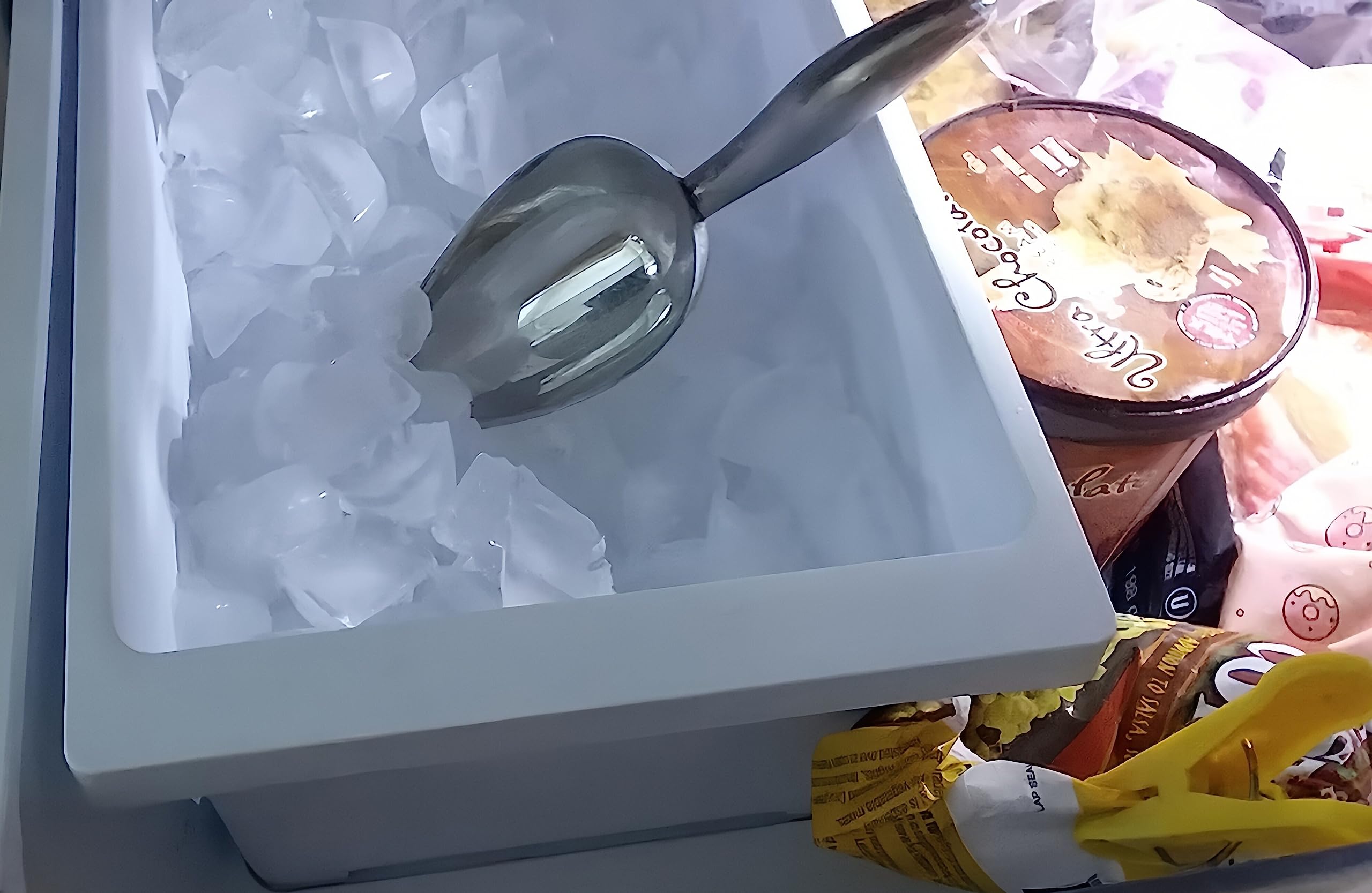 Ice Cube Scoop For Freezer Stainless Steel Ice Scoops Shovel For Ice Maker Coffee Bean Food Candy Flour Popcorn,6Oz Small Kitche