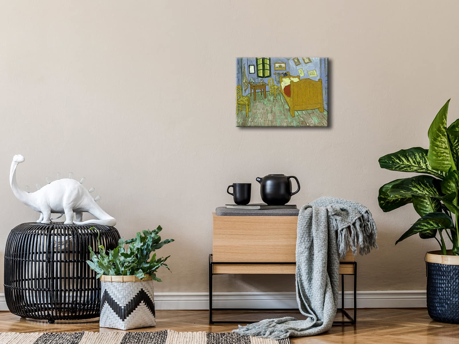 Wieco Art The Bedroom at Arles Classic Canvas Prints Wall Art of Van Gogh Famous Oil Paintings Reproduction for Bathroom Home Office Decorations Modern Stretched and Framed Abstract Pictures Artwork