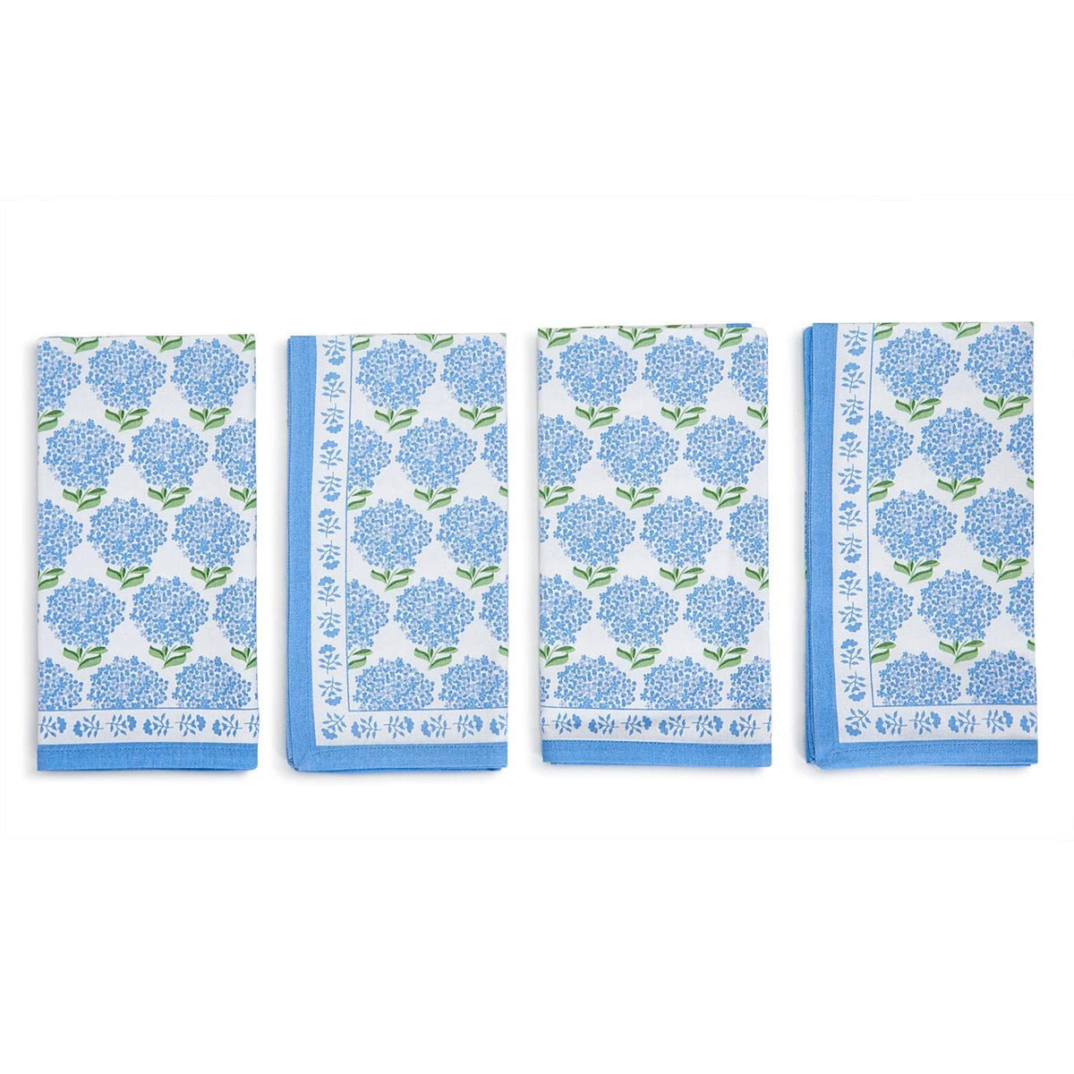 Two'S Company Hydrangea Set Of 4 Napkins - Cotton