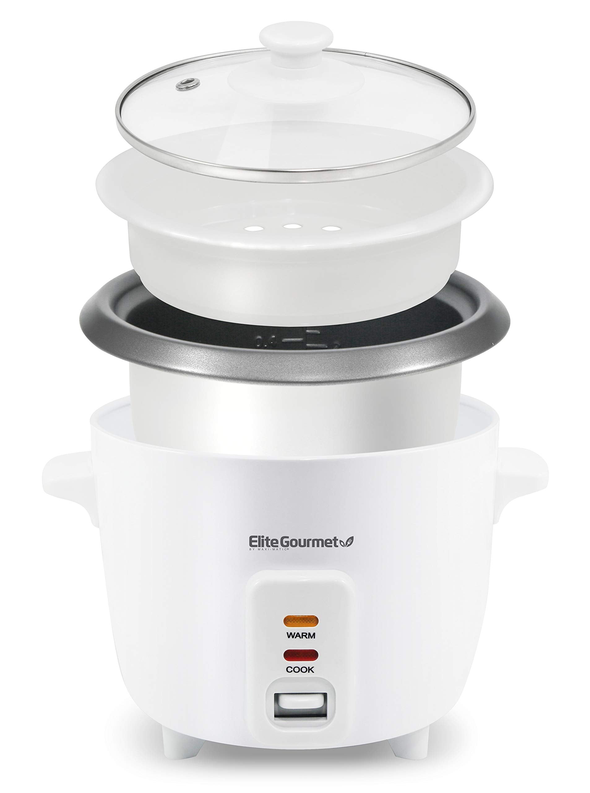 Elite Gourmet Erc-006Nst Maxi-Matic Electric Rice Cooker With Non-Stick Inner Pot Makes Soups, Stews, Grains, Cereals, Keep Warm