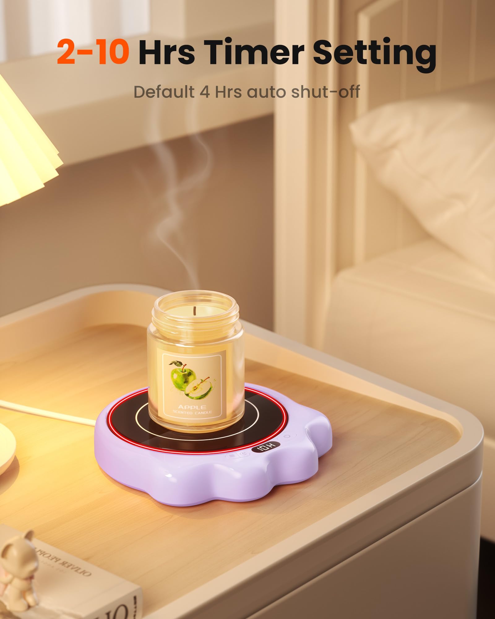 Gaiatop Mug Warmer, 50W Cute Cat Paw Cup Warmers, 3 Temp Settings, 2-10H Auto Shut Off, Coffee Accessories Keep Beverage Hot For