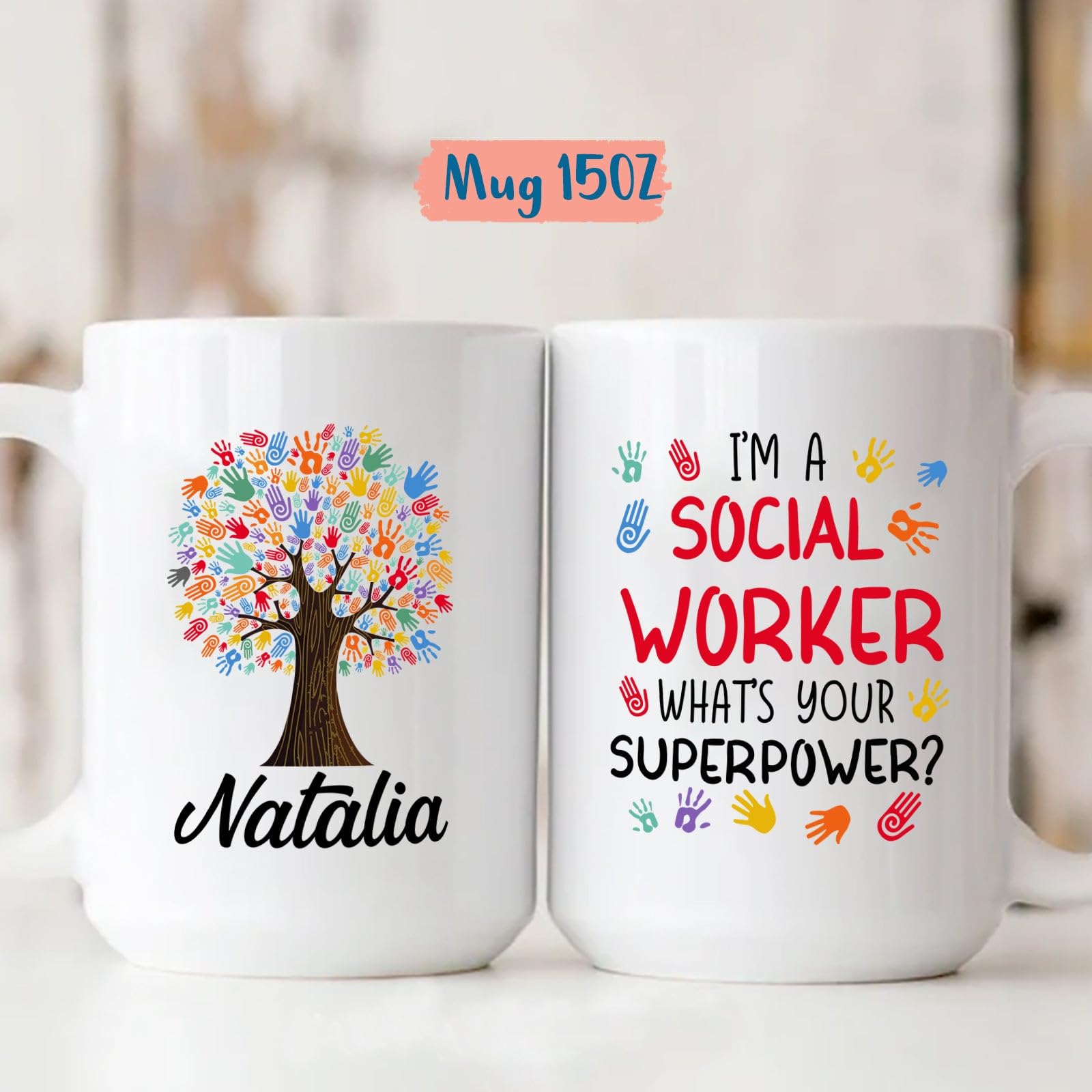 I'm A Social Worker Mug, Personalized Gifts For Best Social Worker, Appreciation Social Worker Cups, Customized Name Social Work