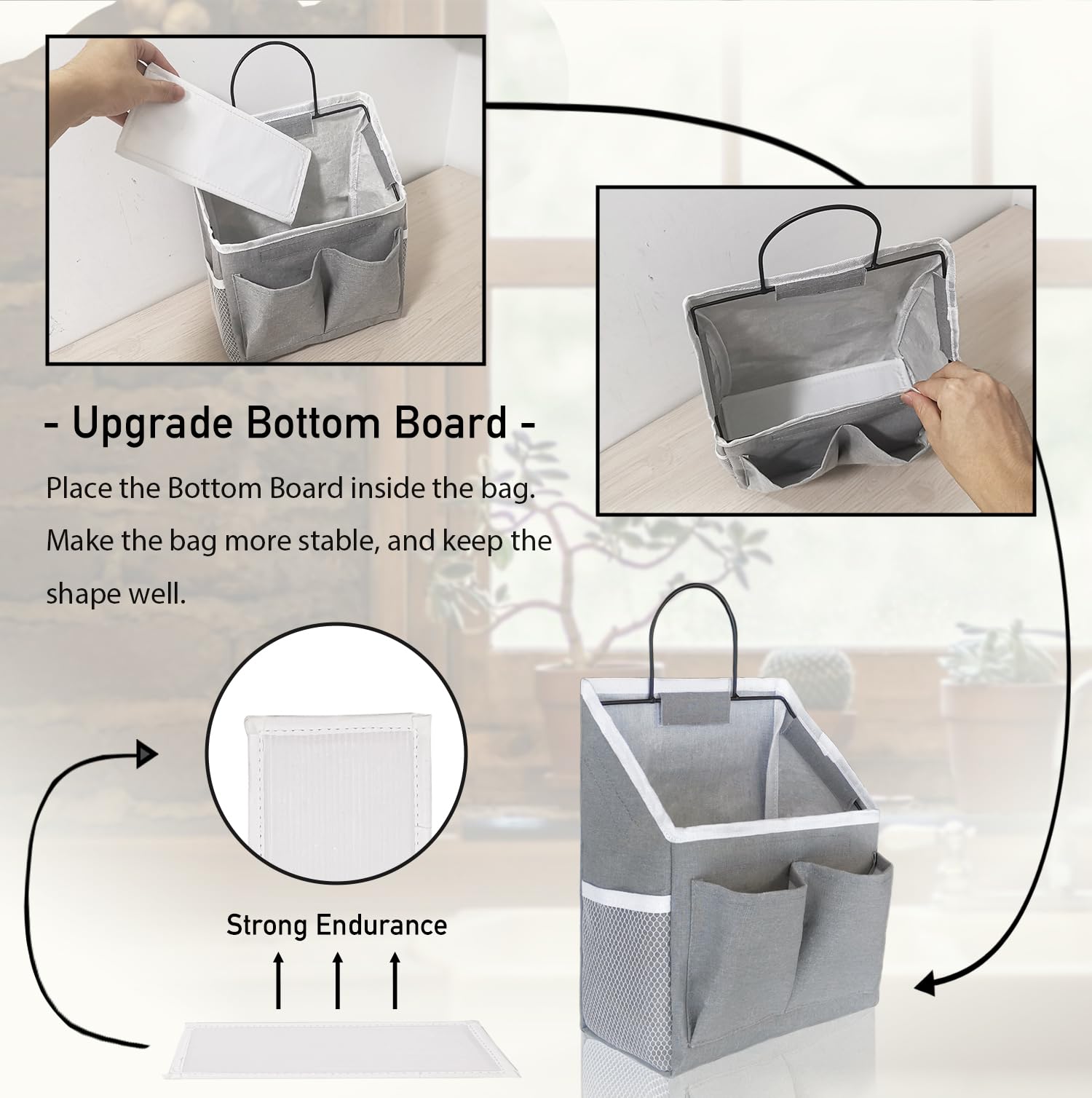 Kanrichu 2Pcs Small Wall Hanging Baskets For Organizing, Wall Hanging Storage Bags As Over The Door Organizer, Wall File Organiz